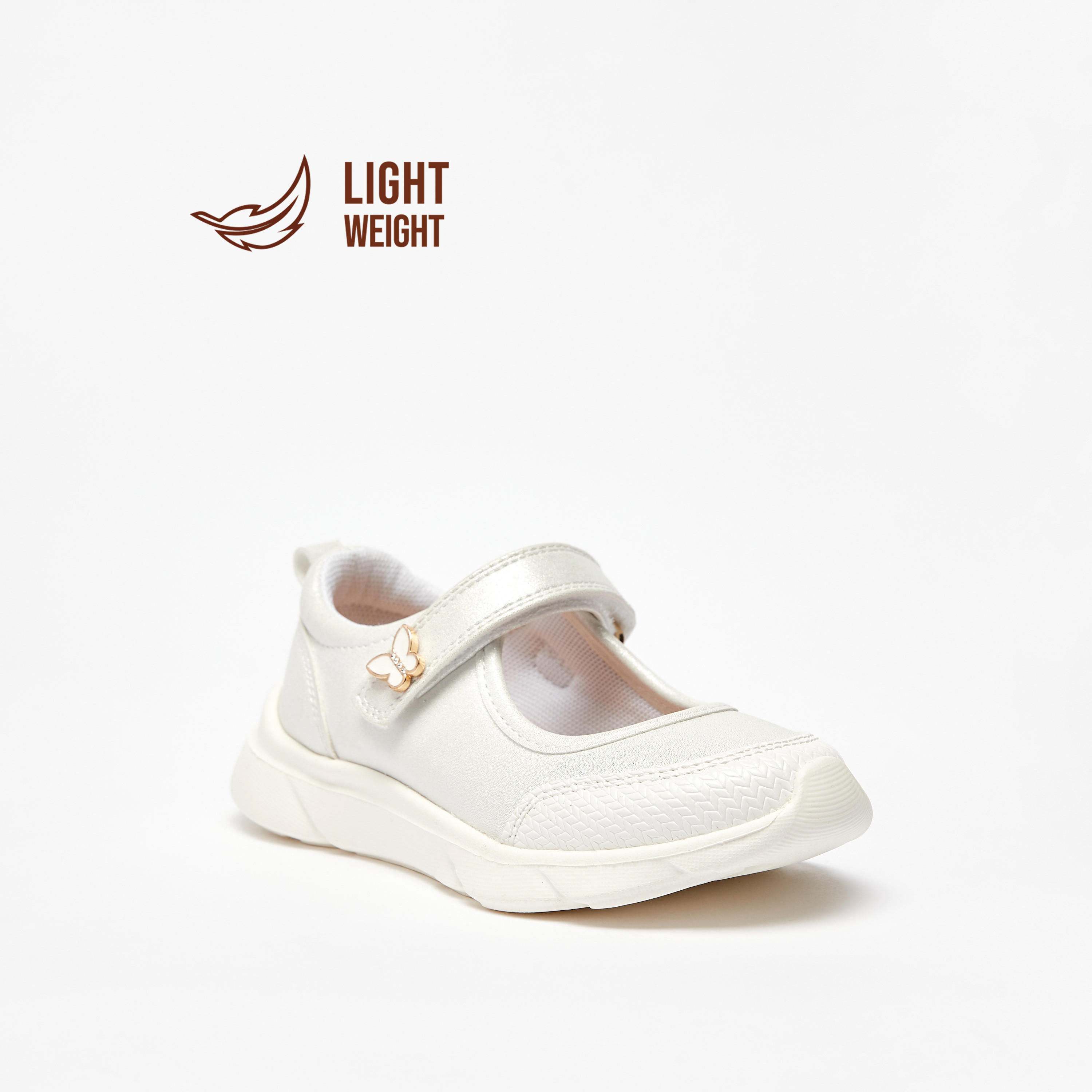Barefeet Panelled Lightweight Mary Janes with Hook and Loop Closure-girls-shoes-maryjanes-image-6