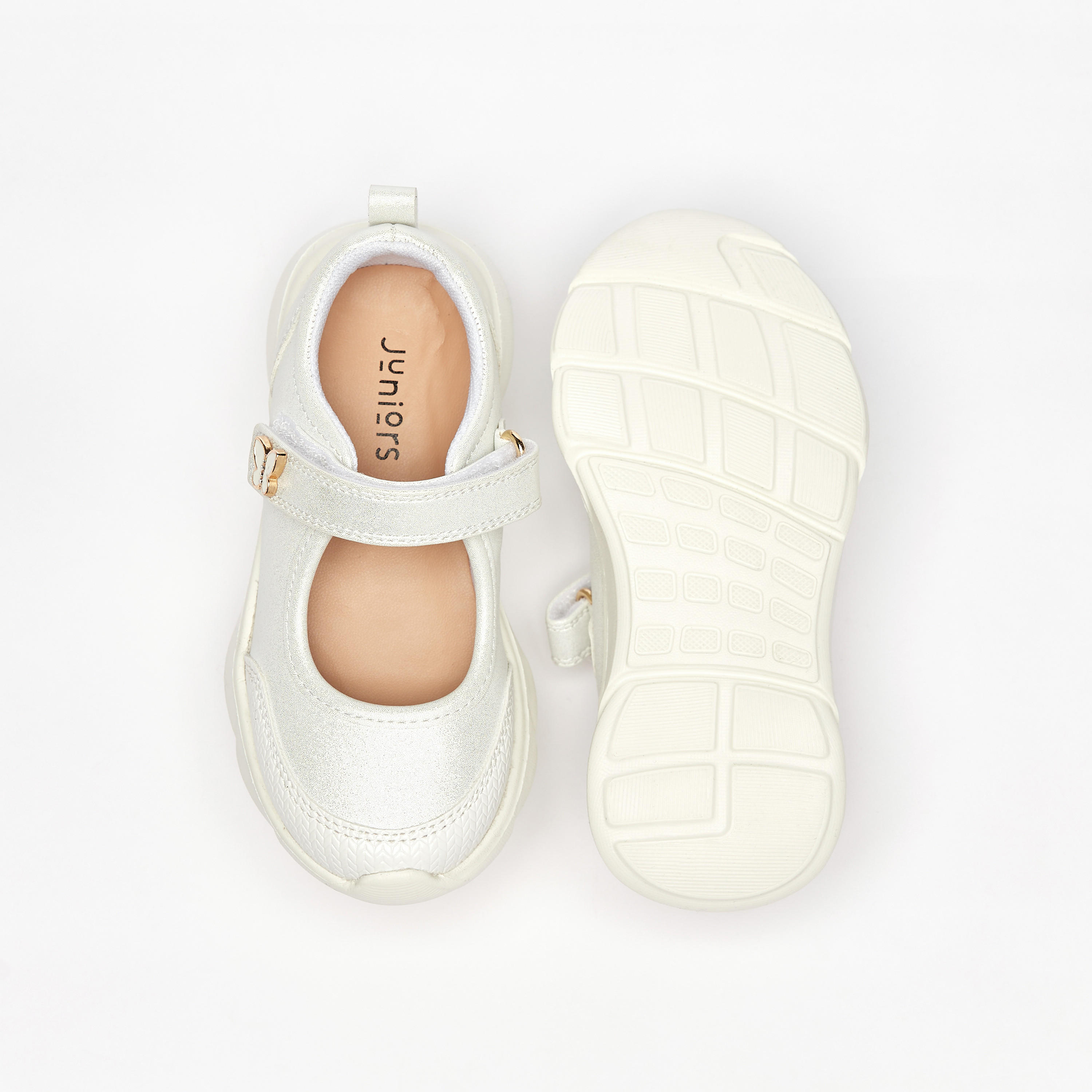 Barefeet Panelled Lightweight Mary Janes with Hook and Loop Closure-girls-shoes-maryjanes-image-9