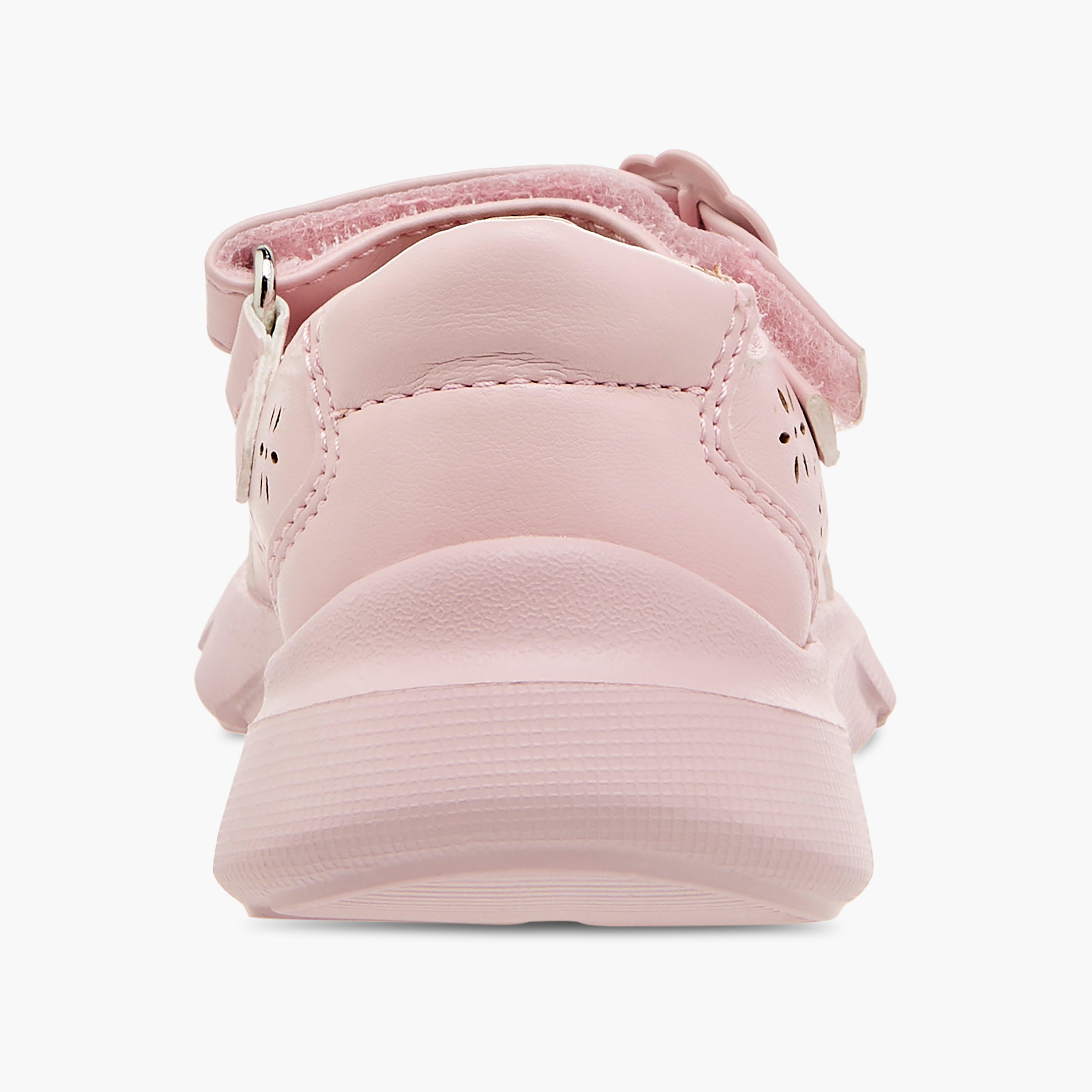 Barefeet Laser Cut Detail Mary Jane Shoes with Hook and Loop Closure-girls-shoes-maryjanes-image-5