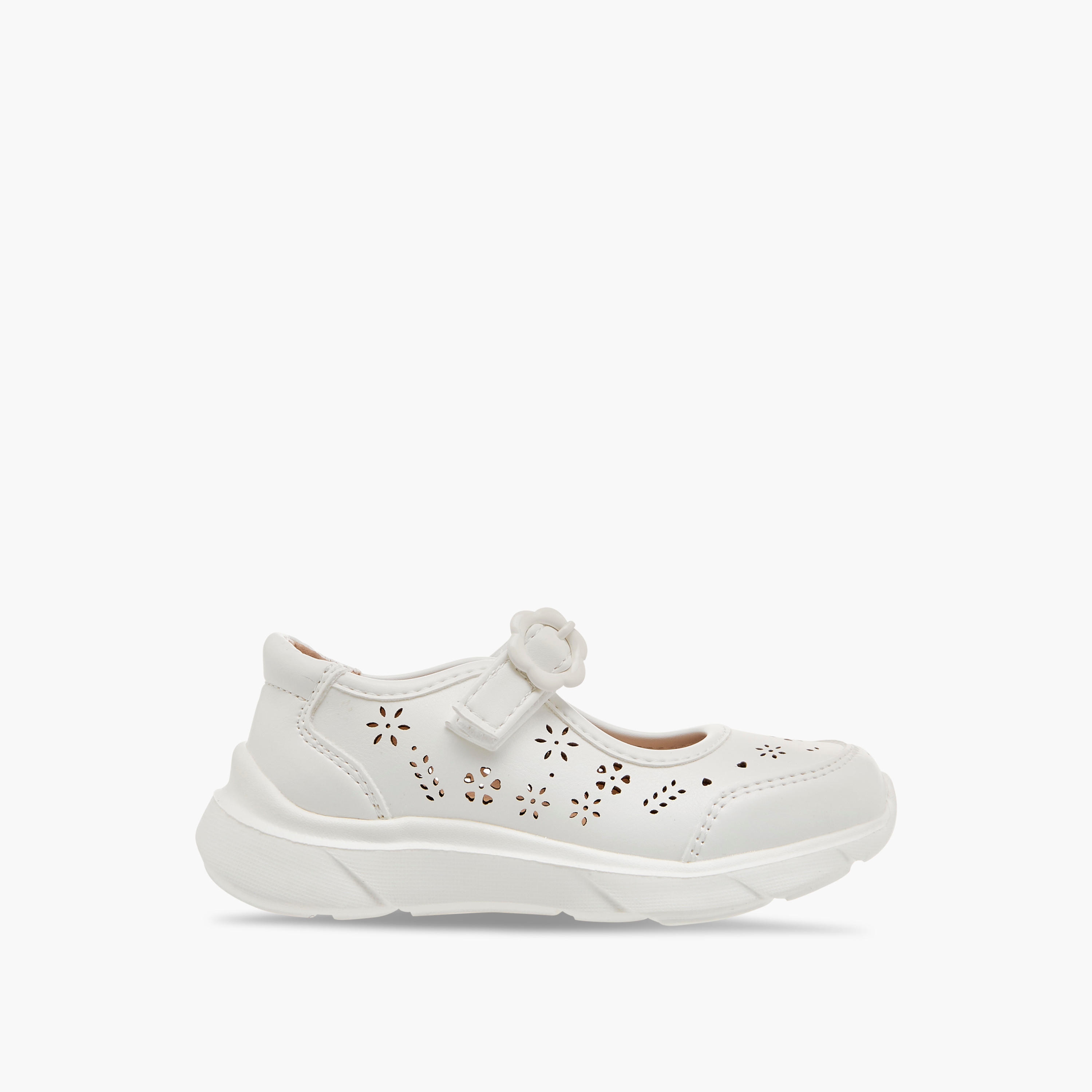 Barefeet Laser Cut Detail Mary Jane Shoes with Hook and Loop Closure-girls-shoes-maryjanes-image-3