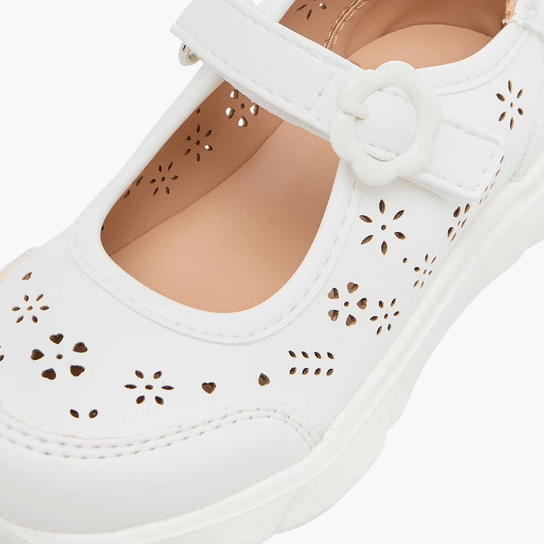 Barefeet Laser Cut Detail Mary Jane Shoes with Hook and Loop Closure-girls-shoes-maryjanes-image-6