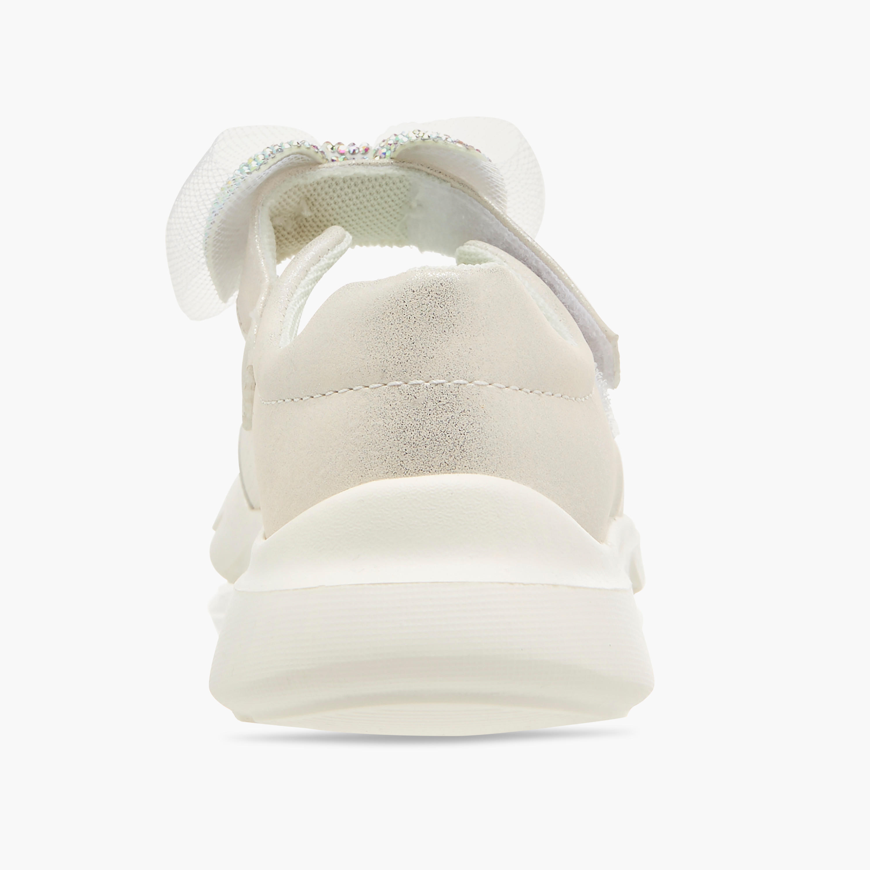 Juniors Mesh Bow Detail Mary Jane Shoes with Hook and Loop Closure-girls-shoes-maryjanes-image-5