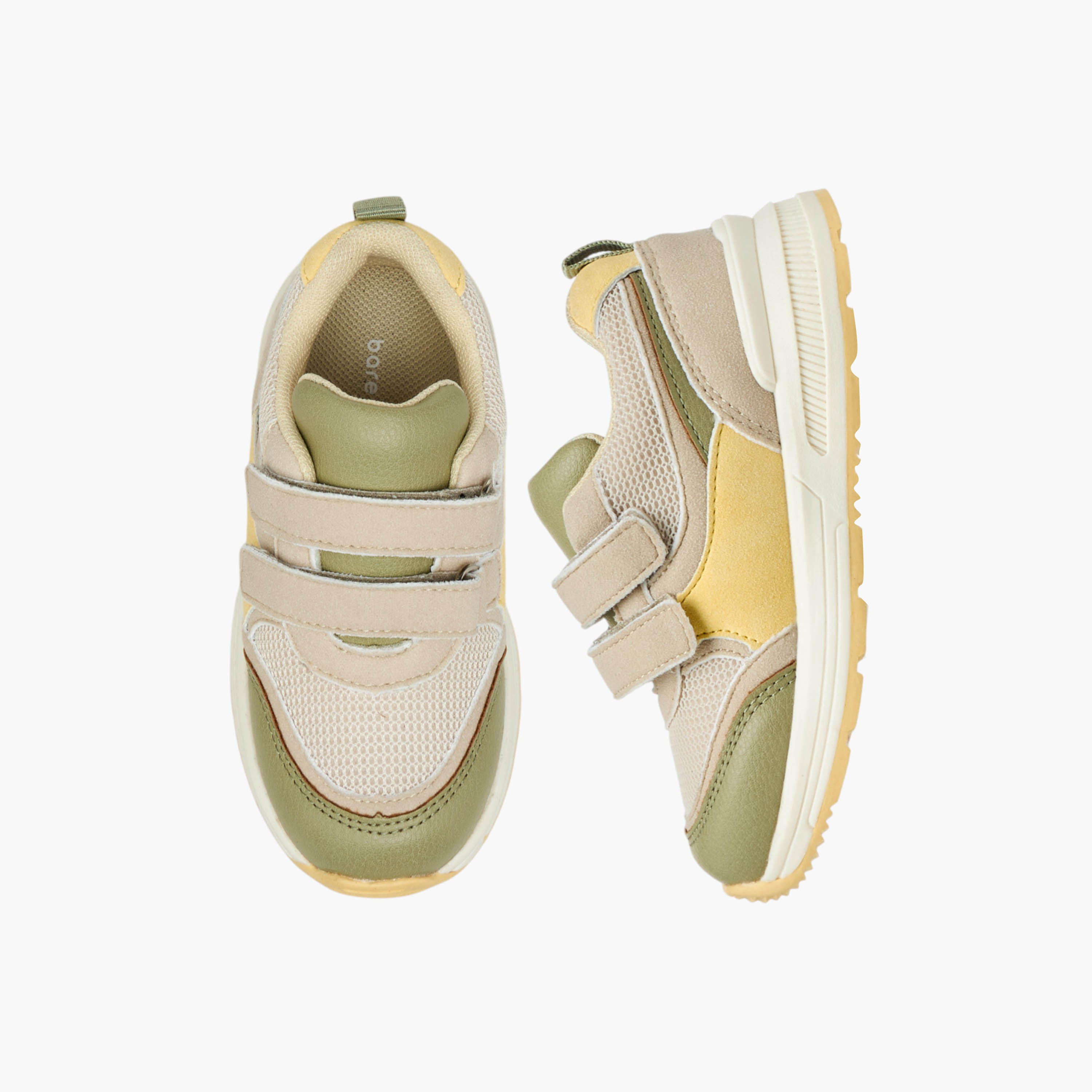Barefeet Colourblock Sneakers with Hook and Loop Closure-boys-shoes-sneakers-image-1