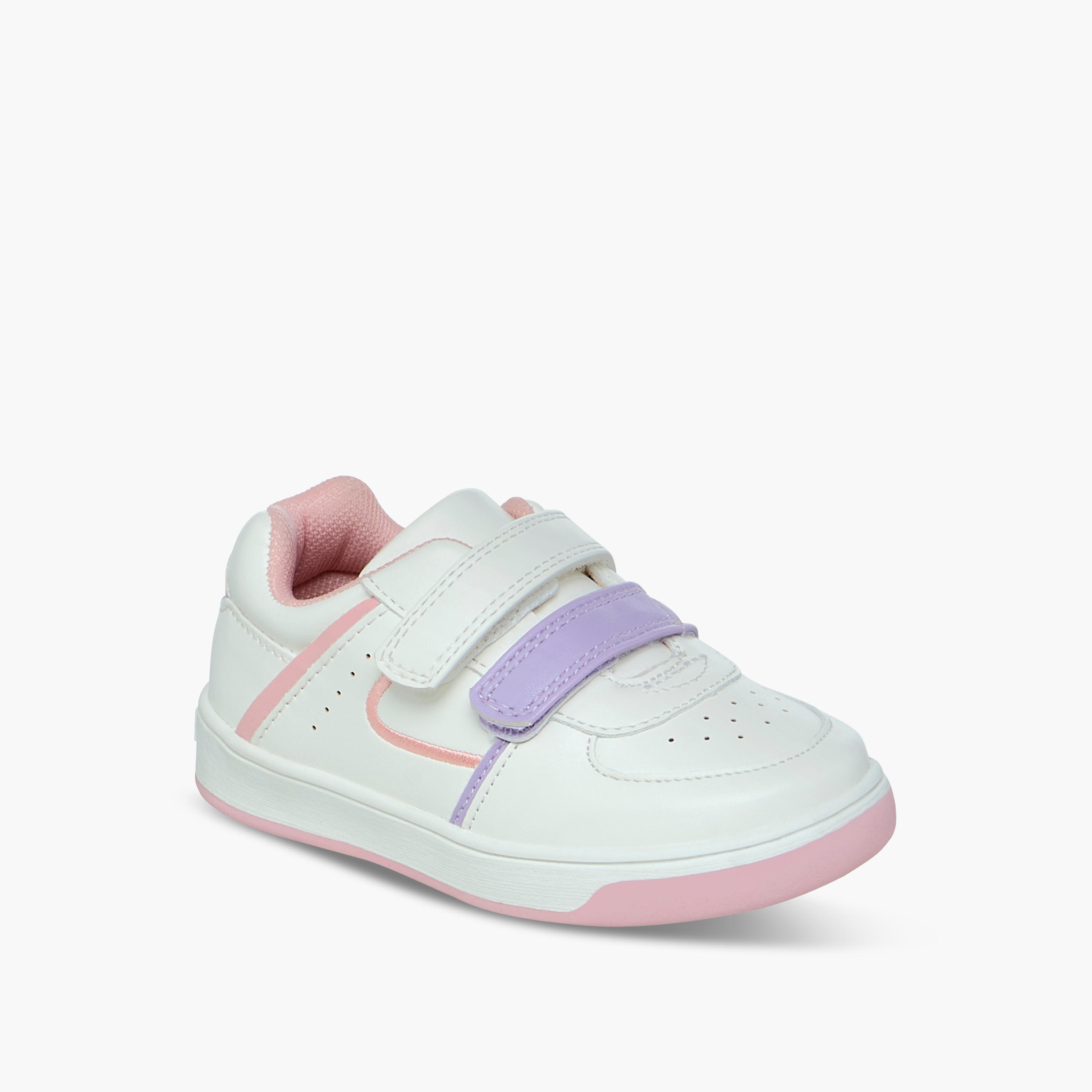 Barefeet Panelled Sneakers with Hook and Loop Closure-girls-shoes-sneakers-image-2