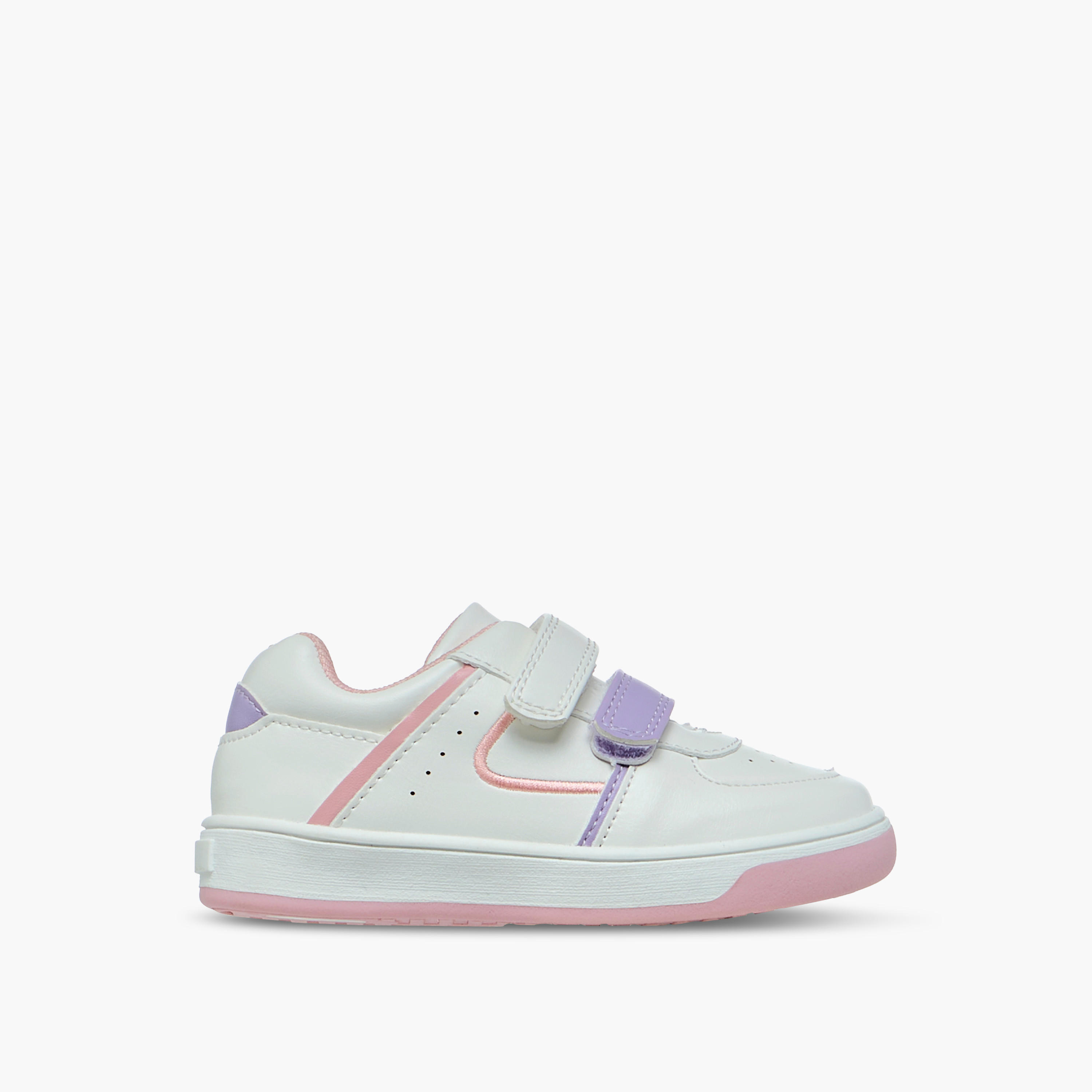 Barefeet Panelled Sneakers with Hook and Loop Closure-girls-shoes-sneakers-image-3
