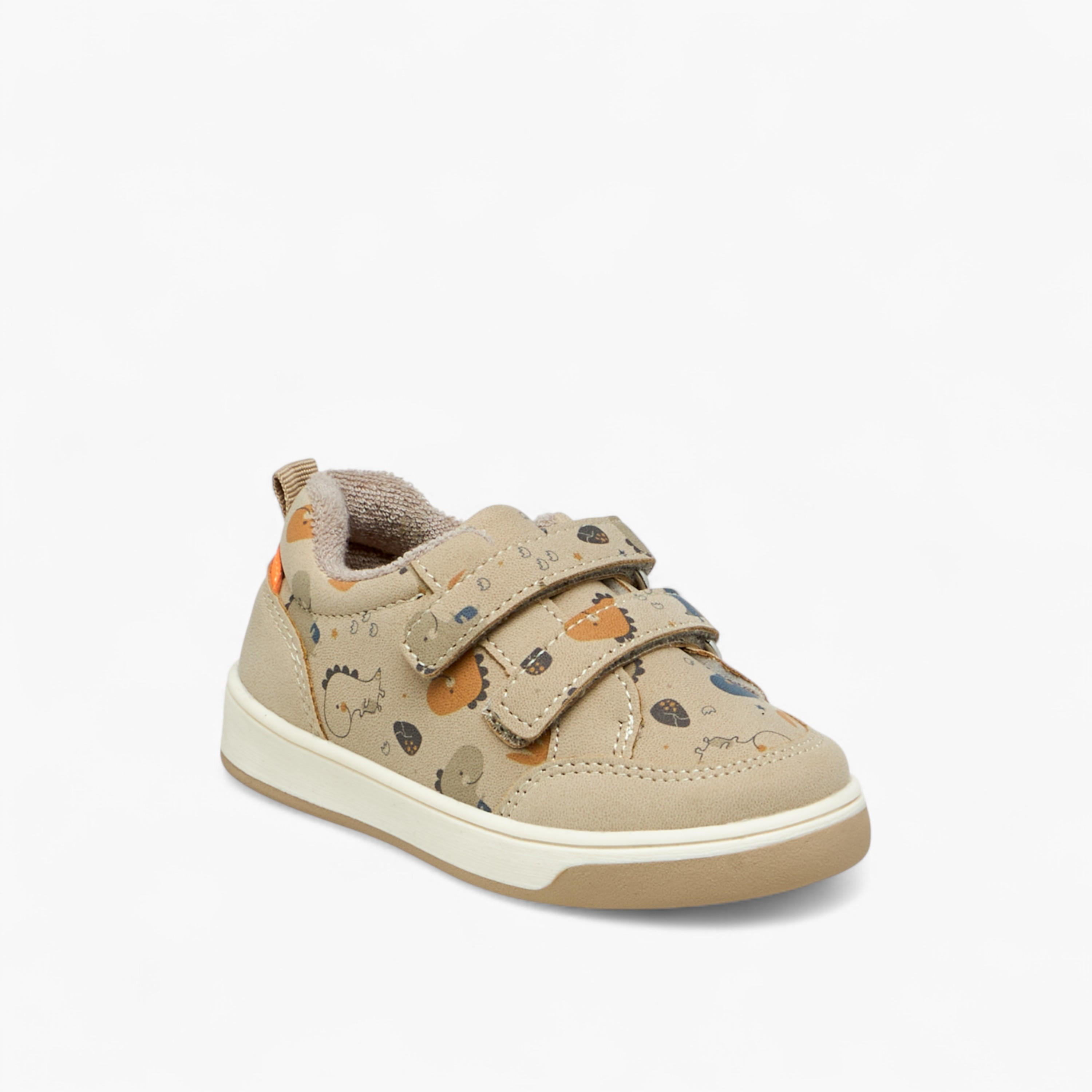 Barefeet Dinosaur Print Sneakers with Hook and Loop Closure-boys-shoes-sneakers-image-2