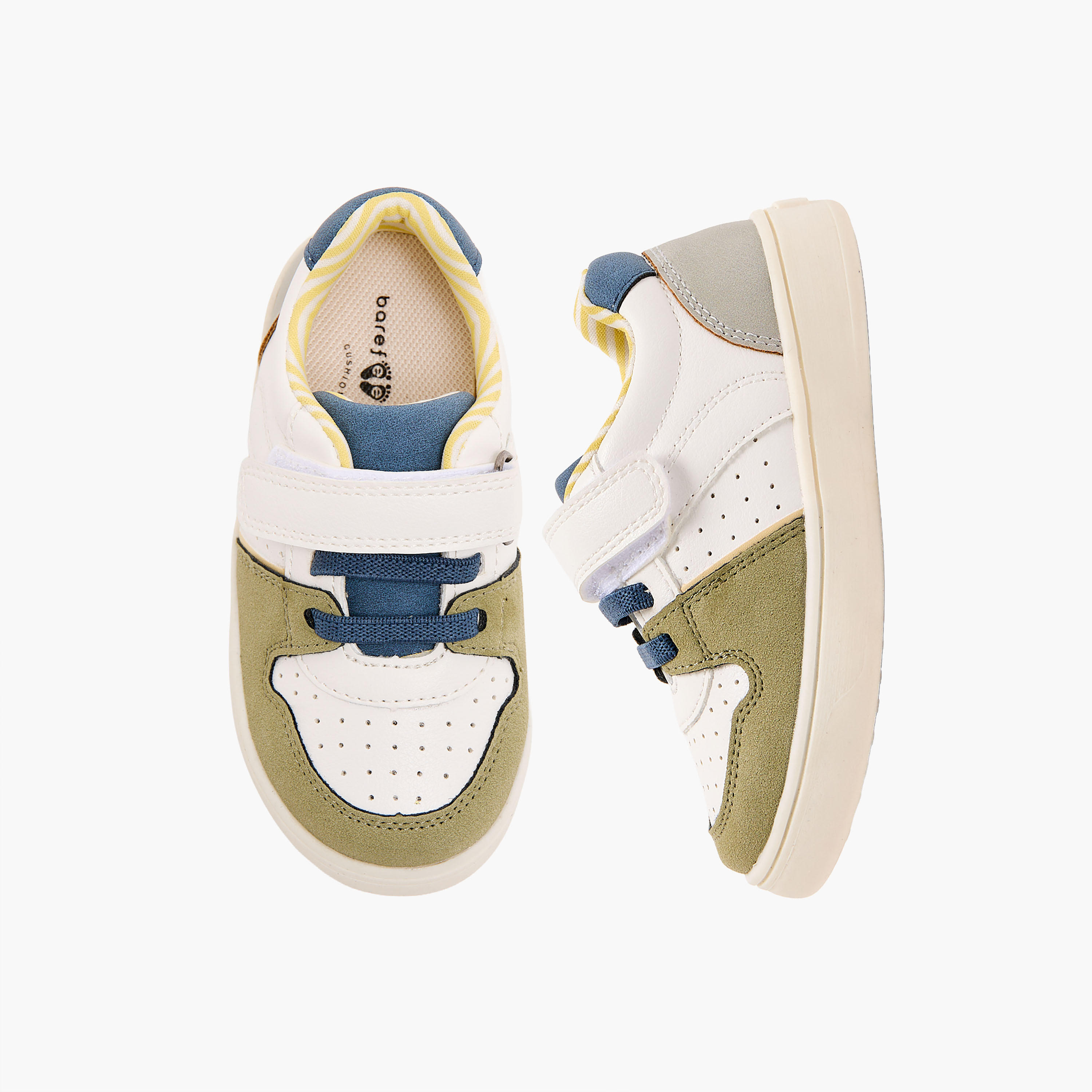 Barefeet Boys Panelled Hook & Loop Sneakers-boys-shoes-sneakers-image-1