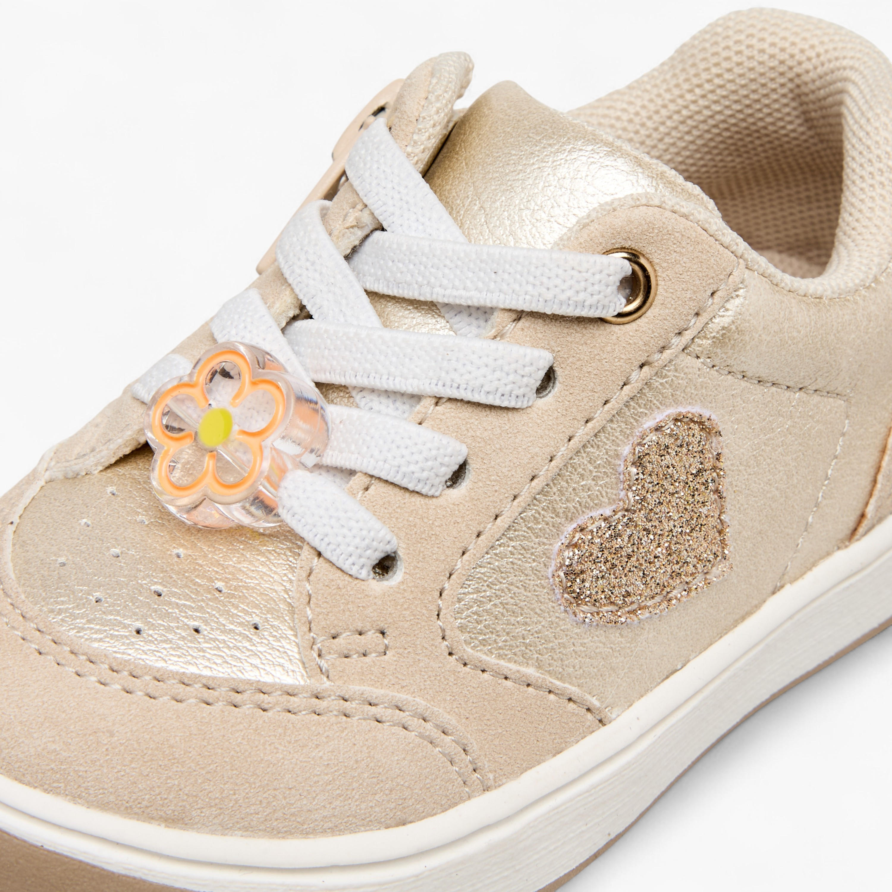 Barefeet Girls Heart Detail Sneakers-girls-shoes-sneakers-image-4