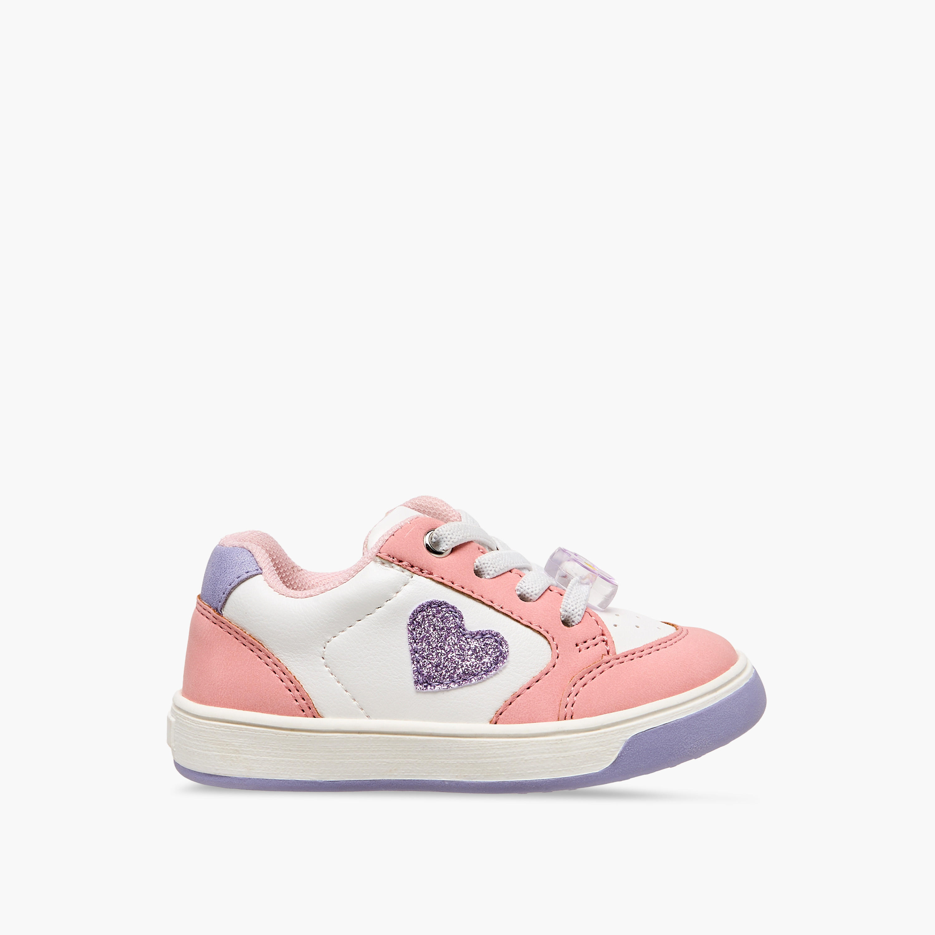 Barefeet Girls Heart Detail Sneakers-girls-shoes-sneakers-image-3