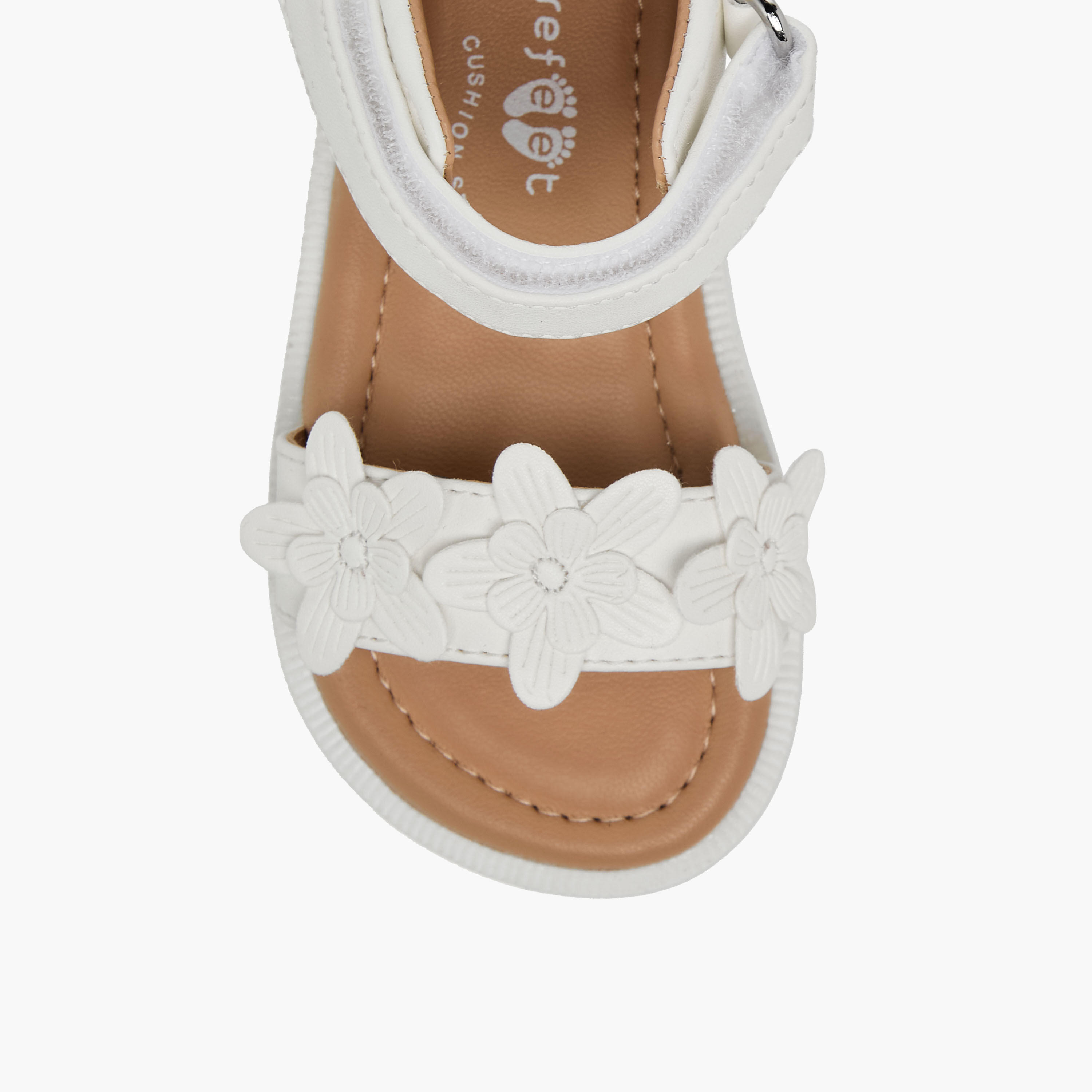 Barefeet Girls Floral Accent Hook & Loop Sandals-girls-shoes-sandals-image-3