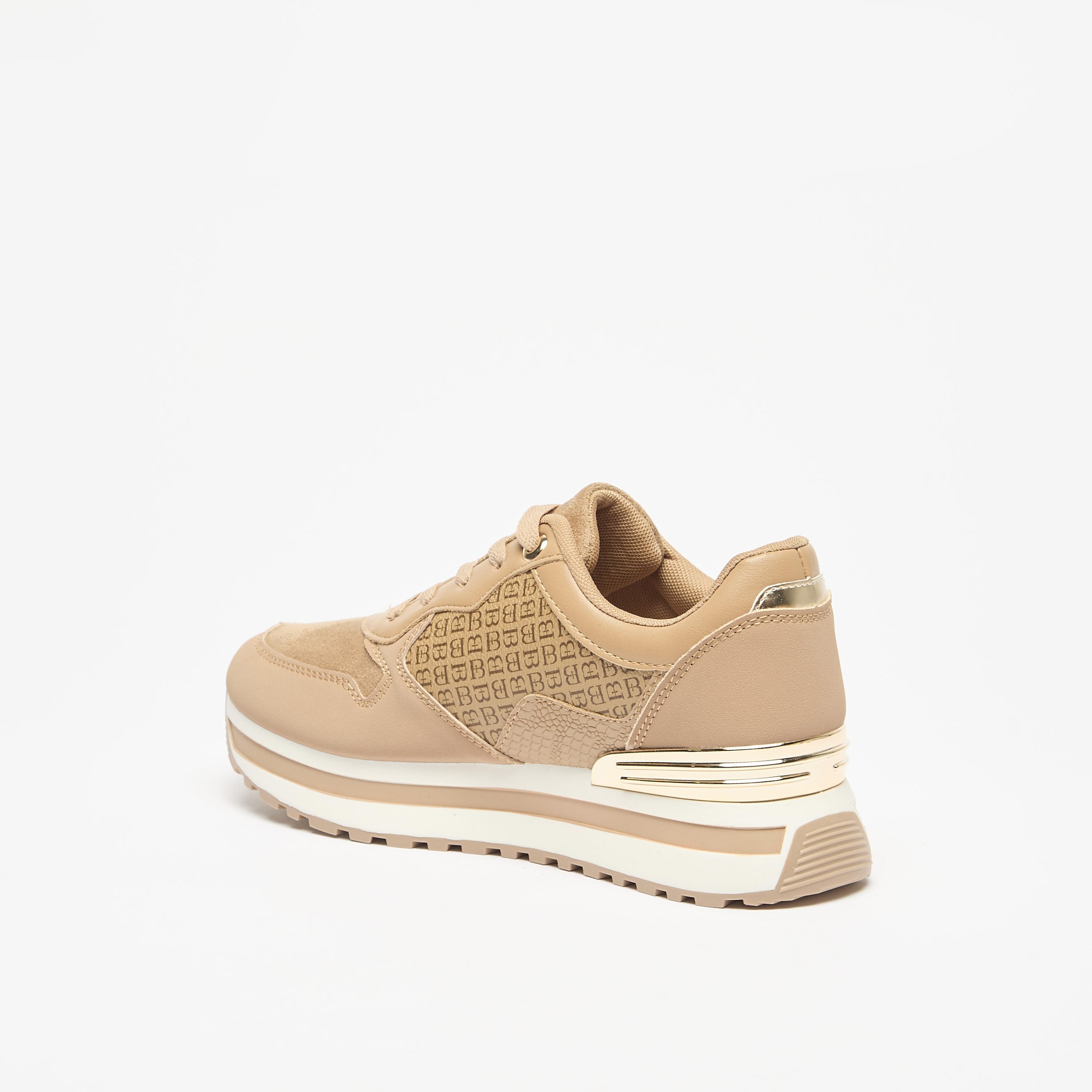 حذاء سنيكرز برباط إغلاق وطبعات مونوجرام من فلورا بيلا-women-shoes-sneakers-image-7