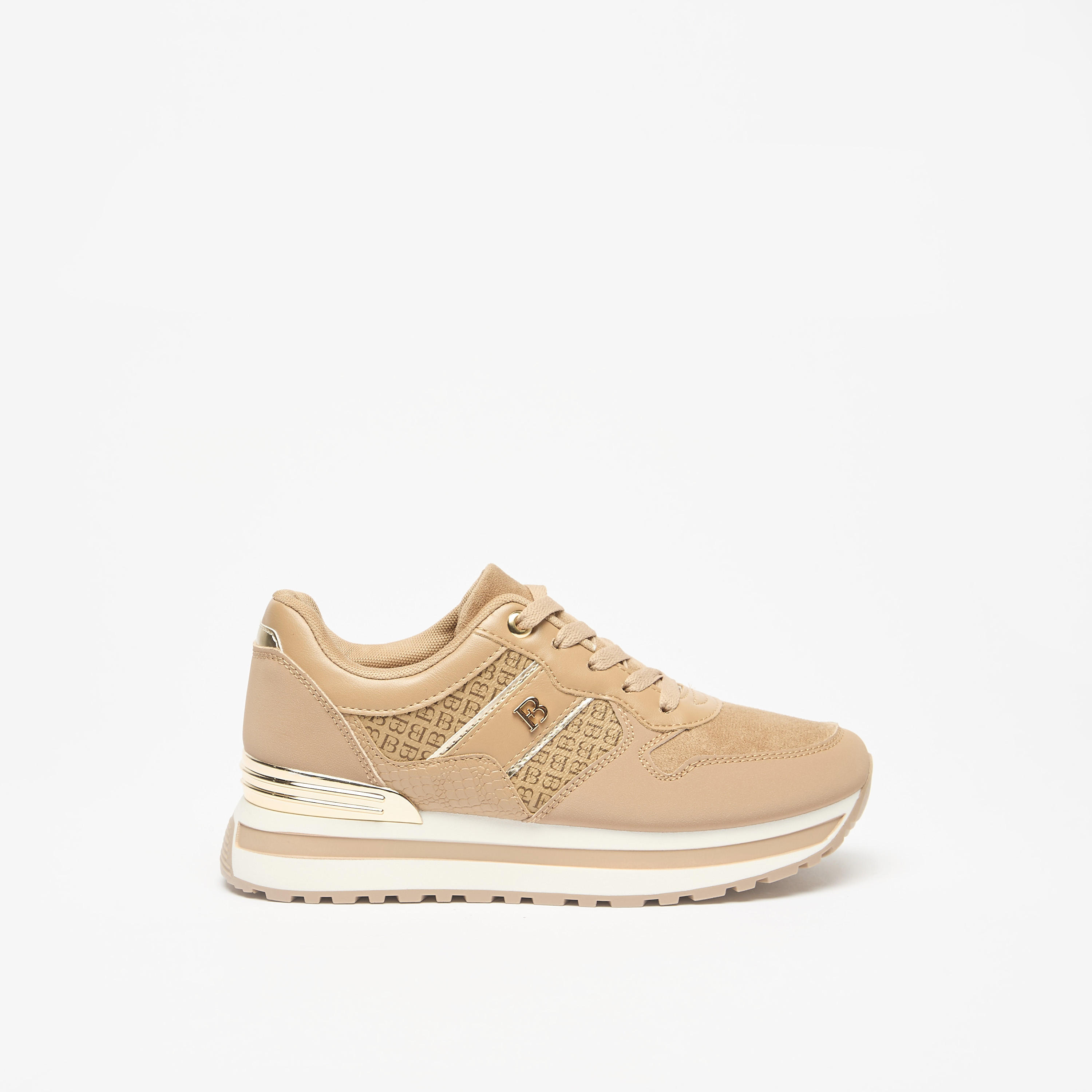 حذاء سنيكرز برباط إغلاق وطبعات مونوجرام من فلورا بيلا-women-shoes-sneakers-image-8