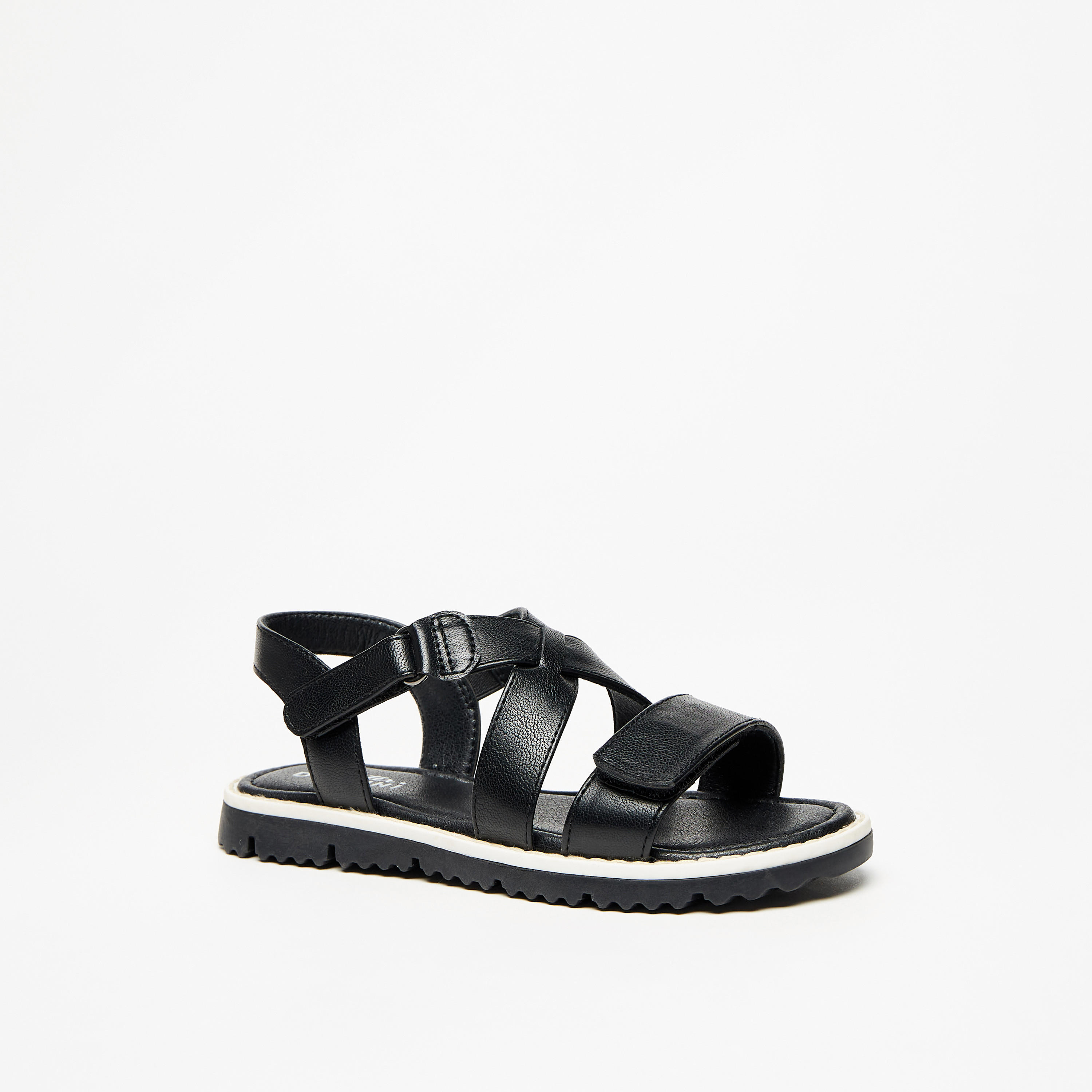 صندل بحزام متقاطع بارز الملمس وشريط إغلاق لاصق من مستر دوتشيني-boys-shoes-sandals-image-10