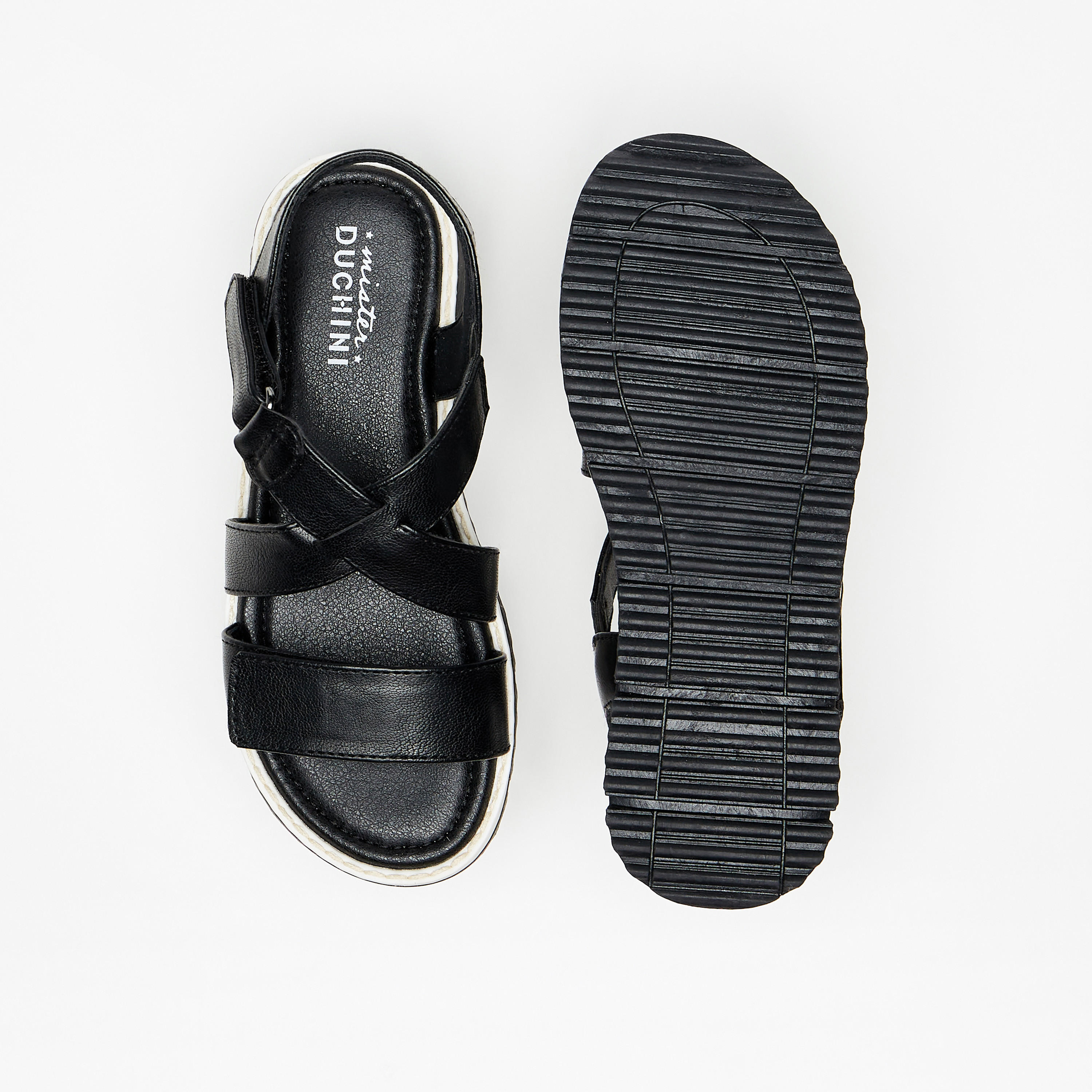 صندل بحزام متقاطع بارز الملمس وشريط إغلاق لاصق من مستر دوتشيني-boys-shoes-sandals-image-7