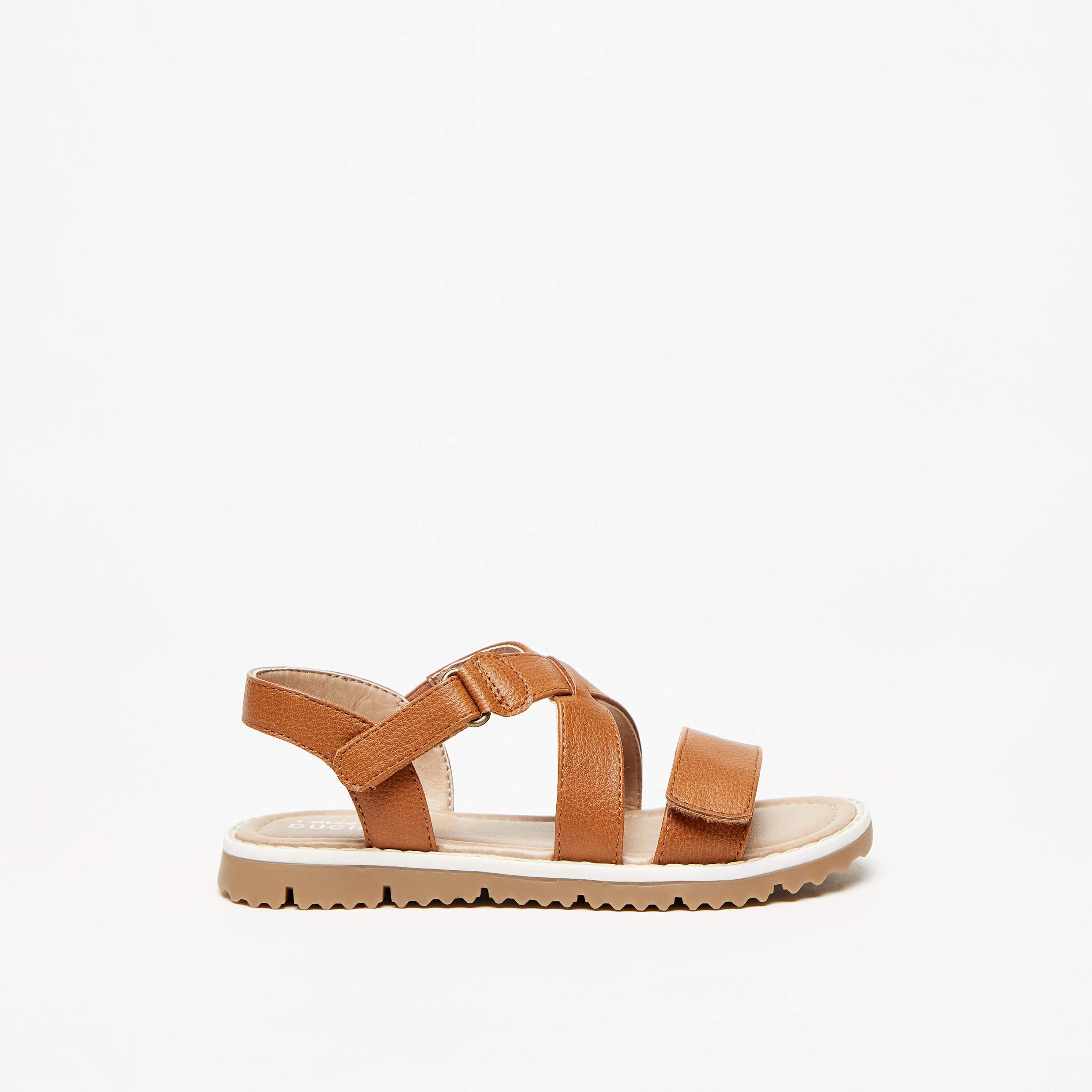 صندل بحزام متقاطع بارز الملمس وشريط إغلاق لاصق من مستر دوتشيني-boys-shoes-sandals-image-4