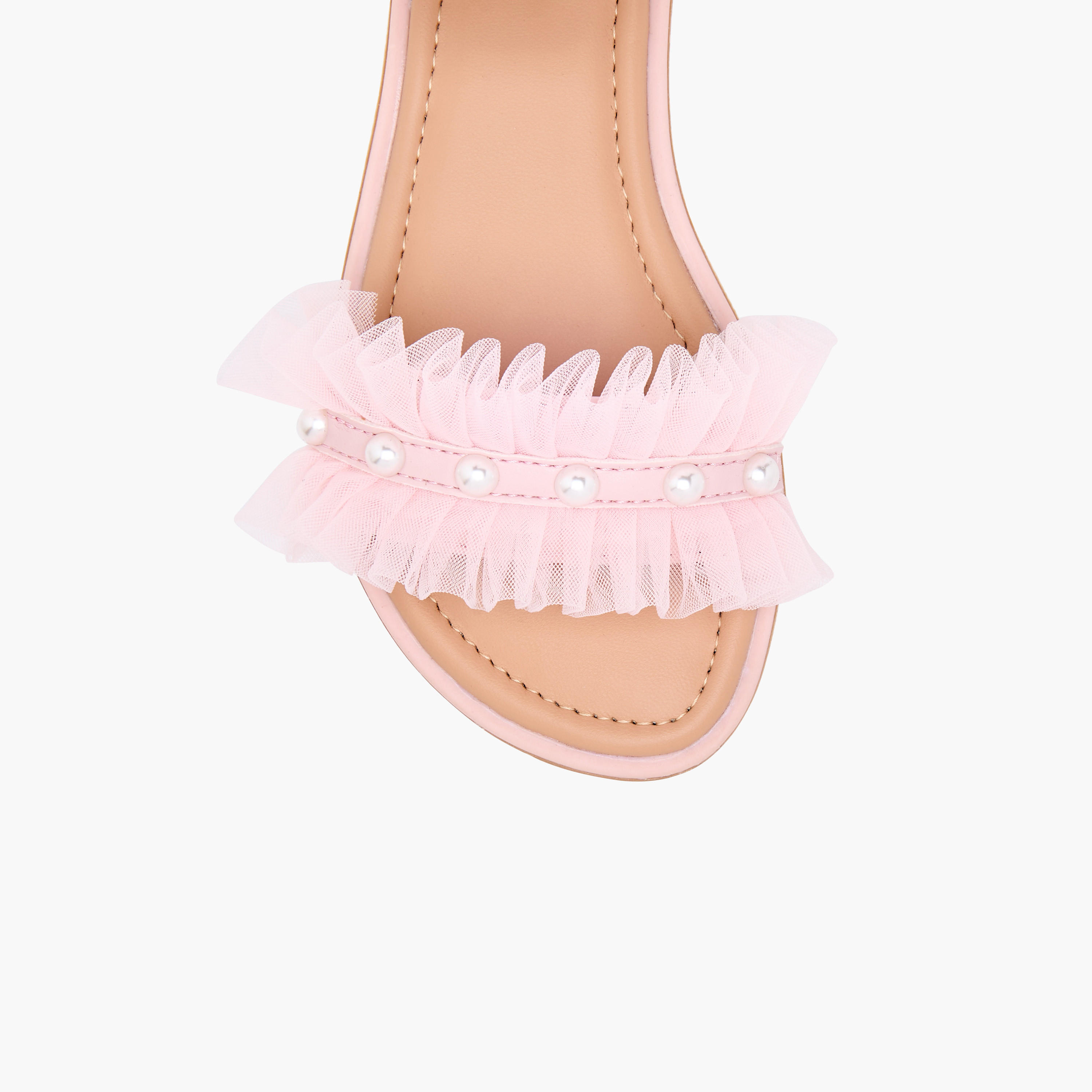 Little Missy Ruffle Detail Strap Sandals with Hook and Loop Closure-girls-shoes-sandals-image-3