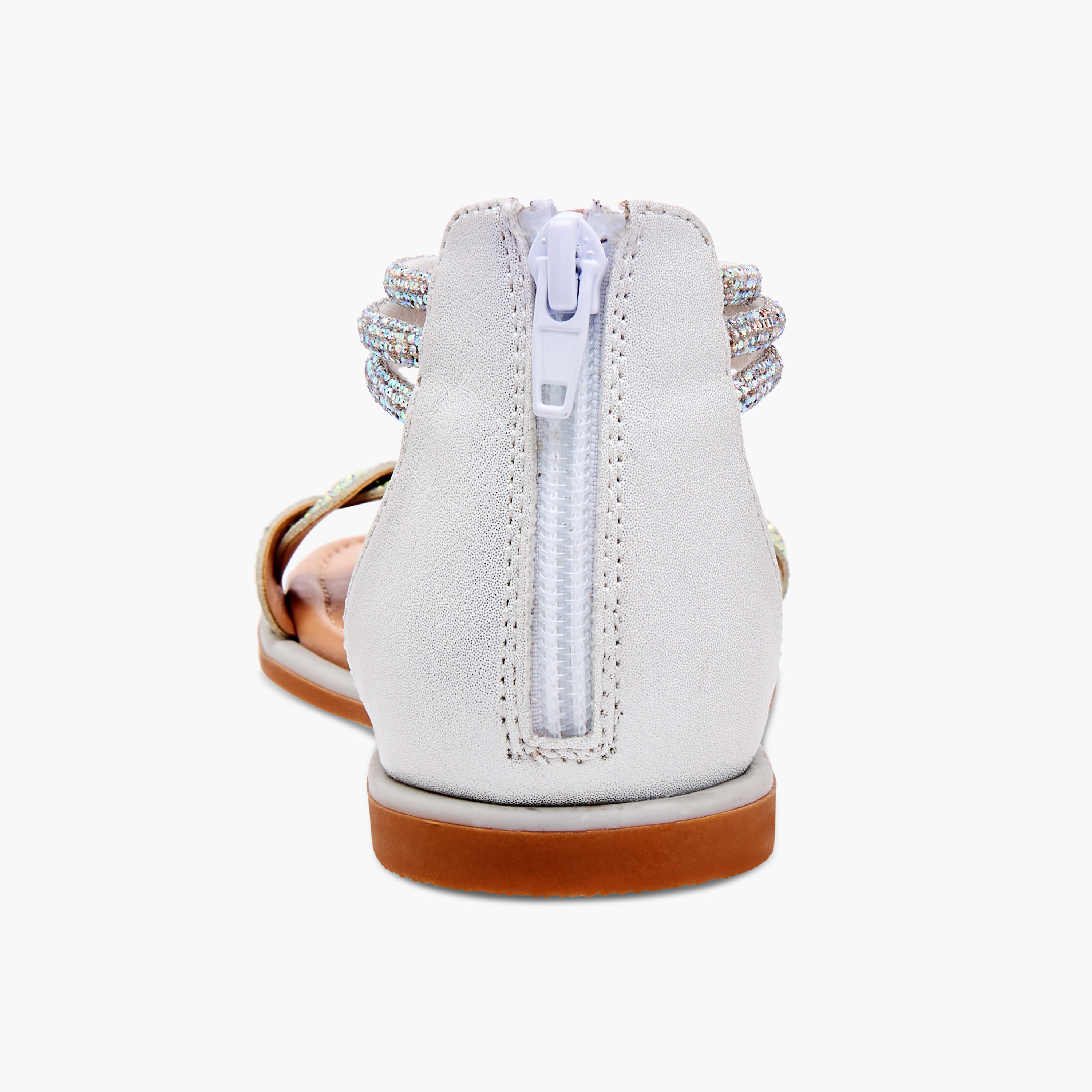 Little Missy Studded Ankle Strap Sandals with Zip Closure-girls-shoes-sandals-image-4