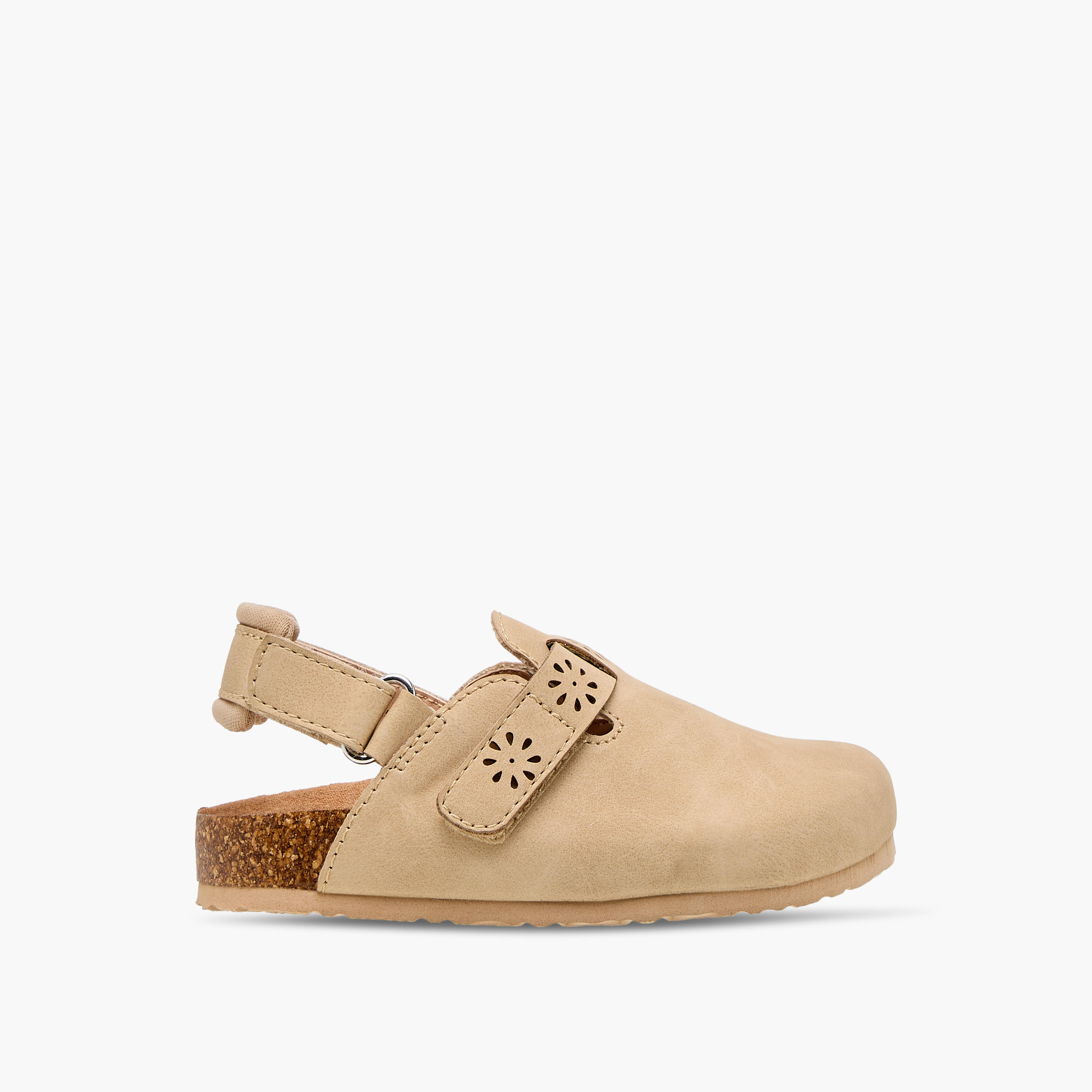 Juniors Cut Out Detail Sandals with Hook and Loop Closure-girls-shoes-sandals-image-3