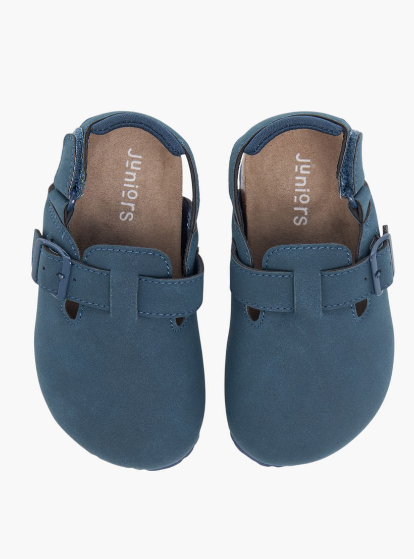 Juniors Solid Sandals with Hook and Loop Closure-boys-shoes-sandals-image-1