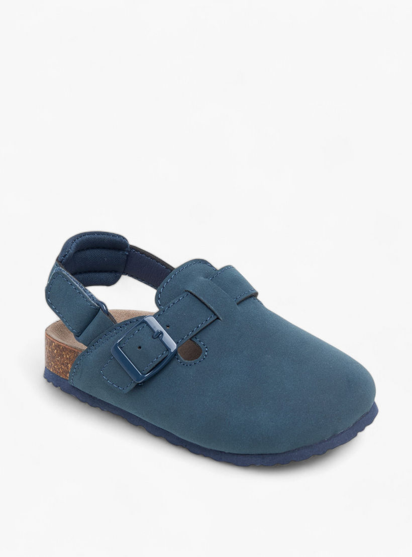 Juniors Solid Sandals with Hook and Loop Closure-boys-shoes-sandals-image-2