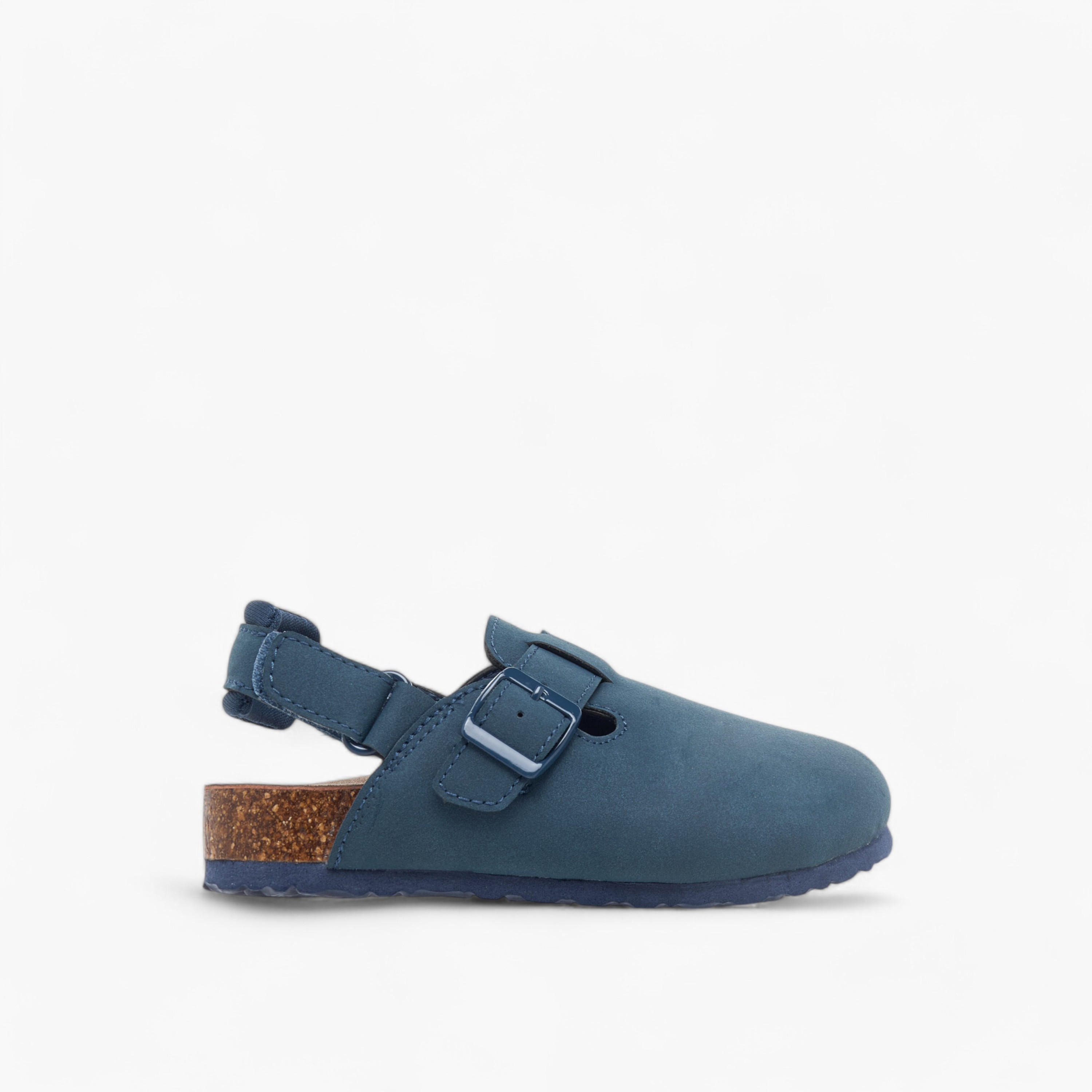 Juniors Solid Sandals with Hook and Loop Closure-boys-shoes-sandals-image-3