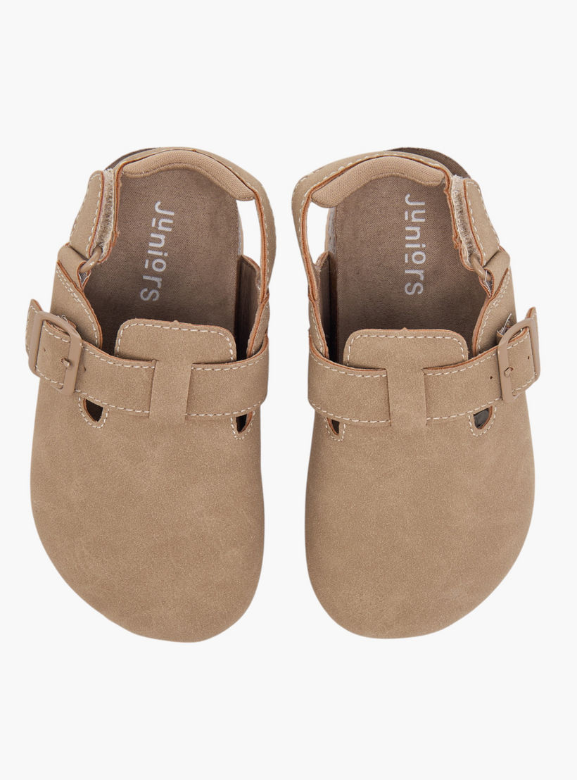 Juniors Solid Sandals with Hook and Loop Closure-boys-shoes-sandals-image-1