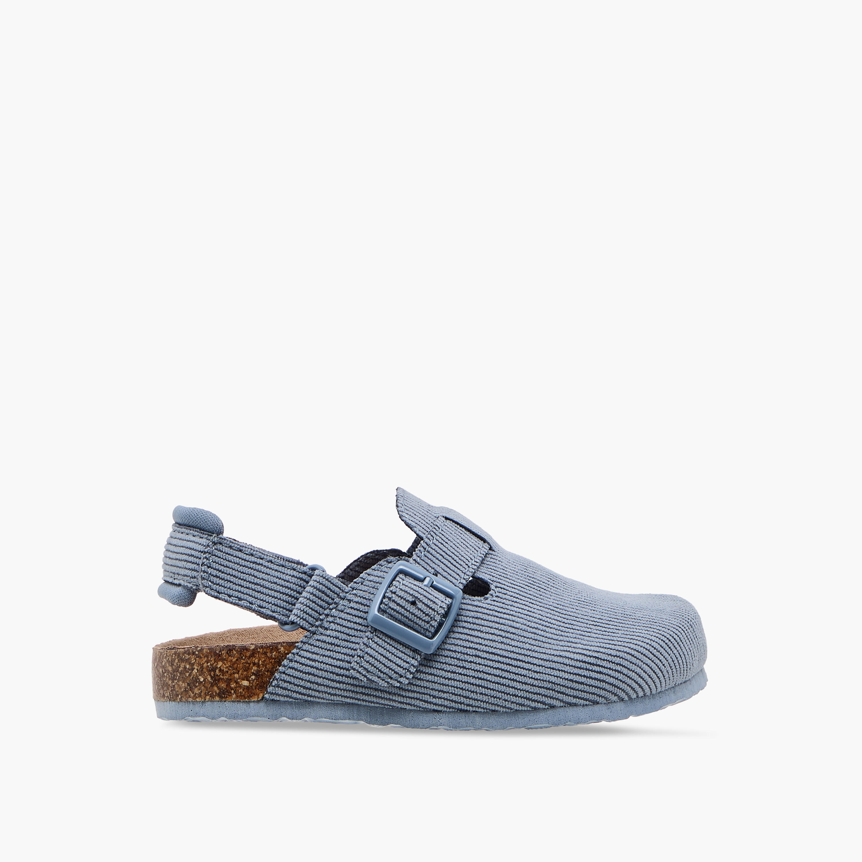 Juniors Textured Sandals with Hook and Loop Closure-boys-shoes-sandals-image-2