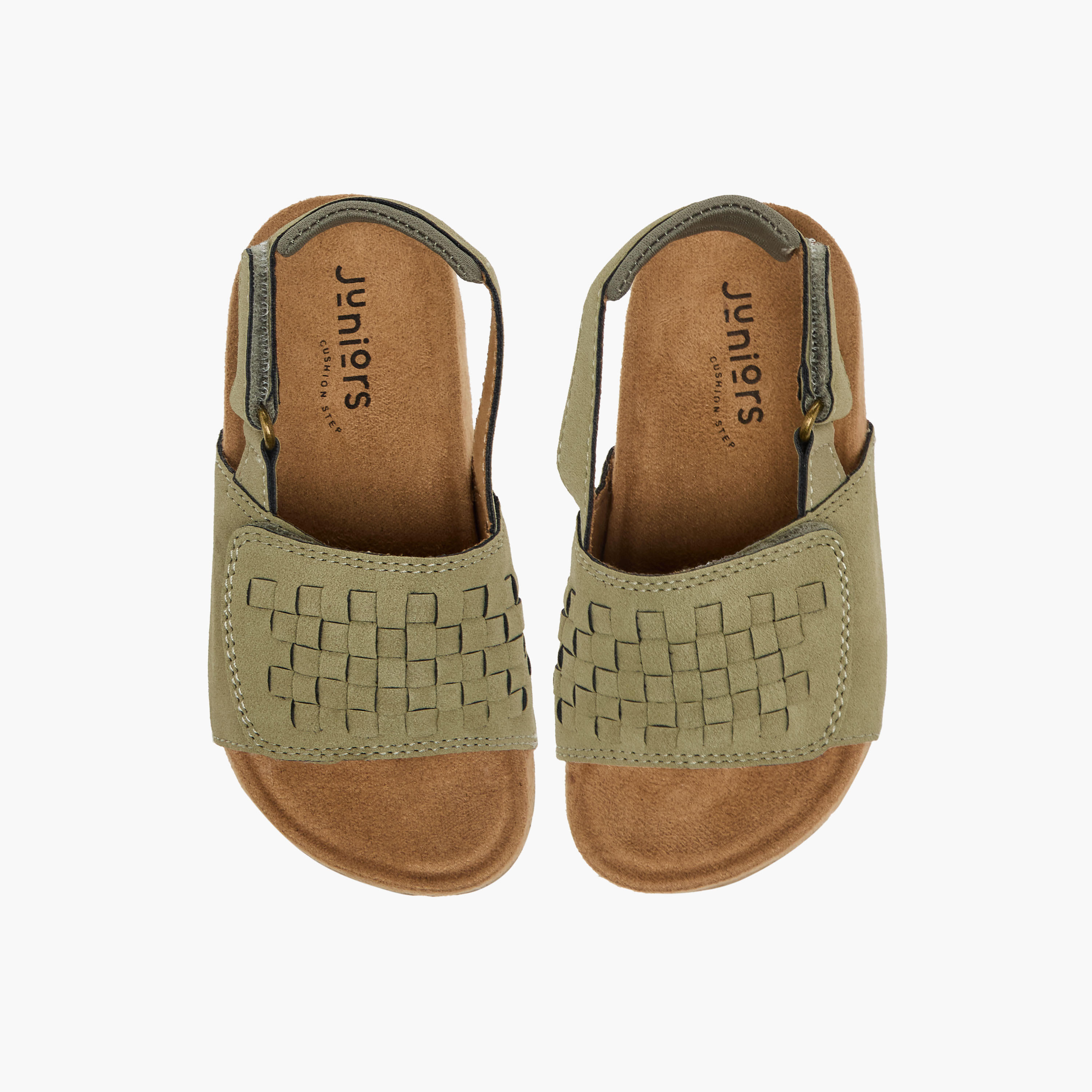 صندل بشريط إغلاق لاصق وتفاصيل منسوجة للأولاد من جونيورز-boys-shoes-sandals-image-1