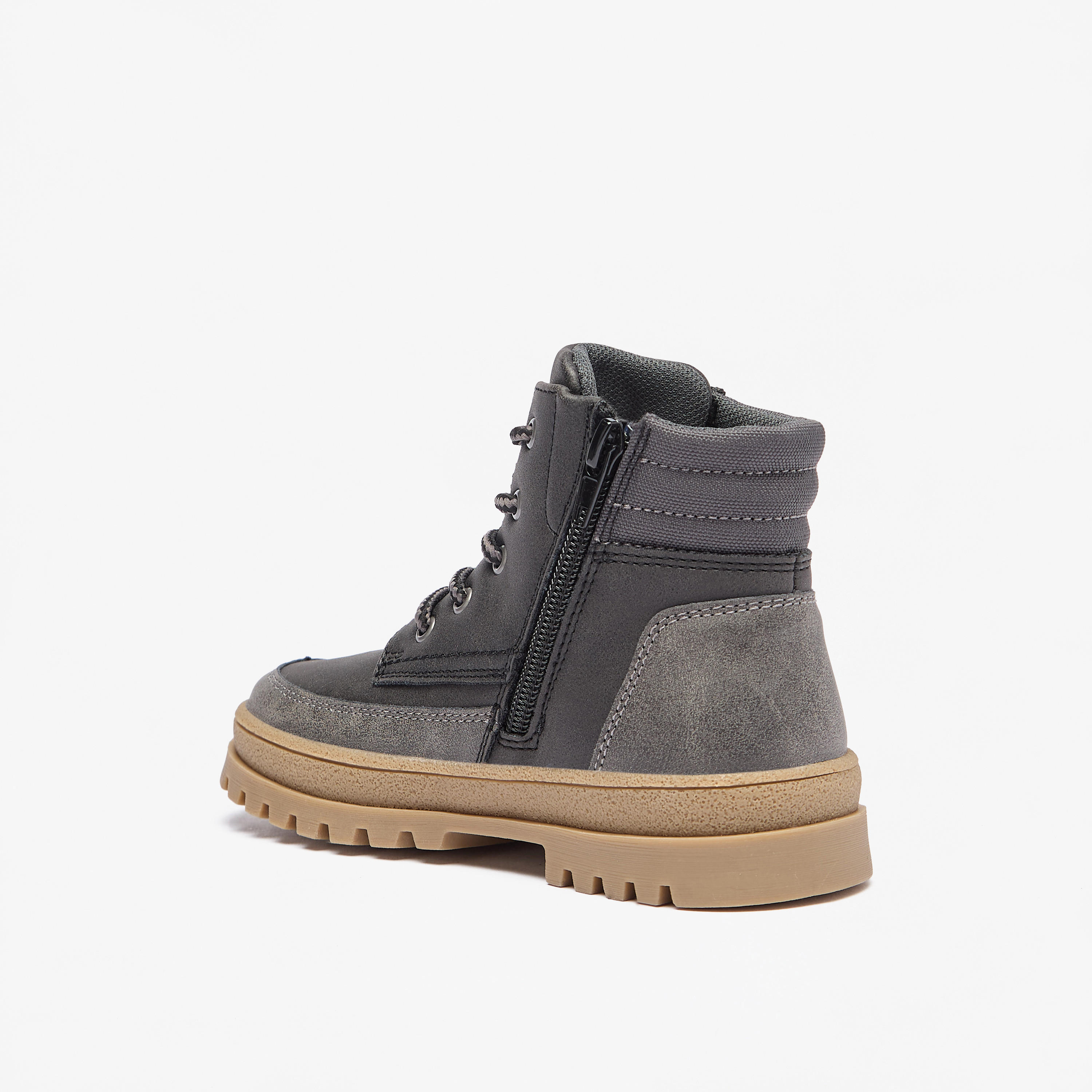 بوت بكاحل منخفض وألواح ورباط وسحّاب إغلاق من جونيورز-boys-shoes-boots-image-13