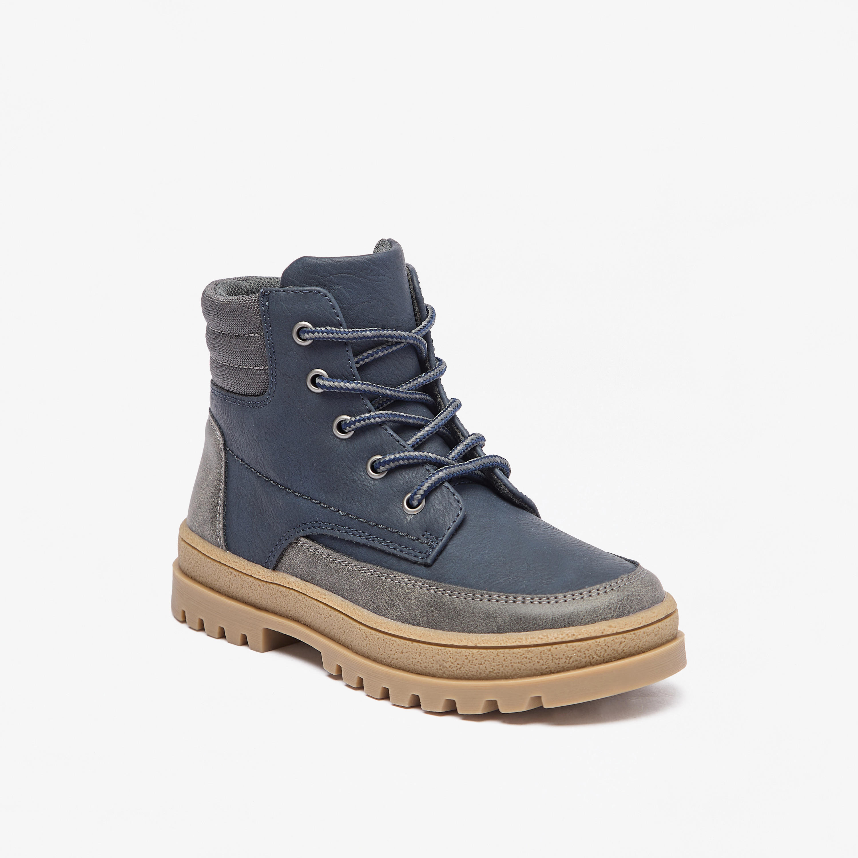 بوت بكاحل منخفض وألواح ورباط وسحّاب إغلاق من جونيورز-boys-shoes-boots-image-6