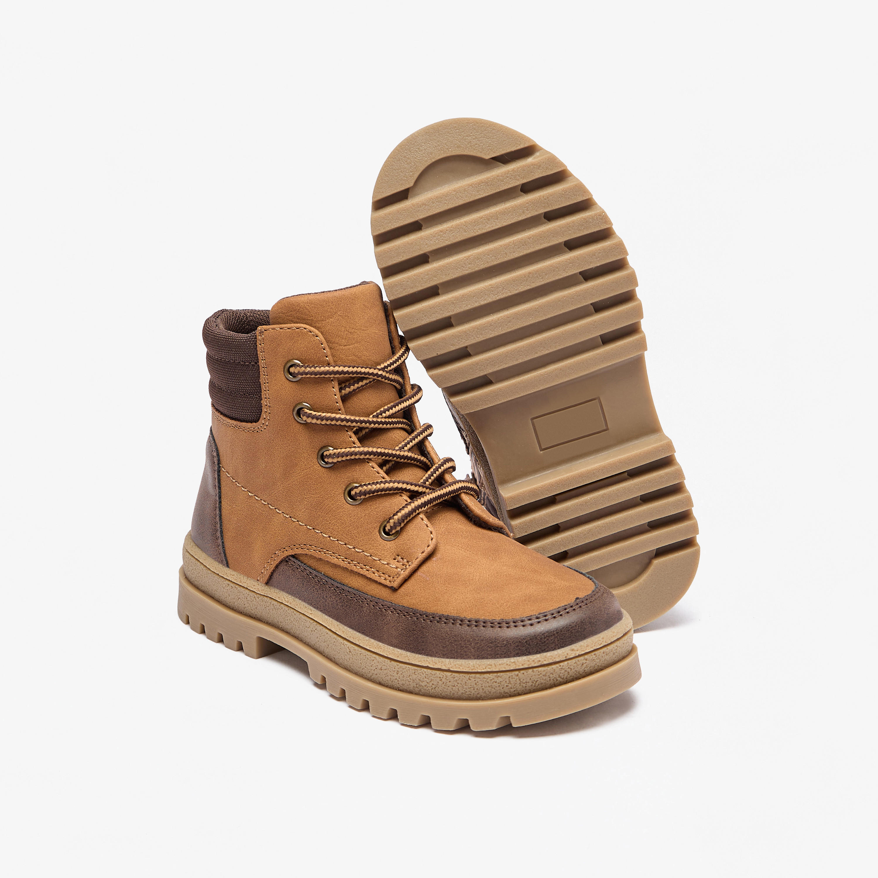 بوت بكاحل منخفض وألواح ورباط وسحّاب إغلاق من جونيورز-boys-shoes-boots-image-5