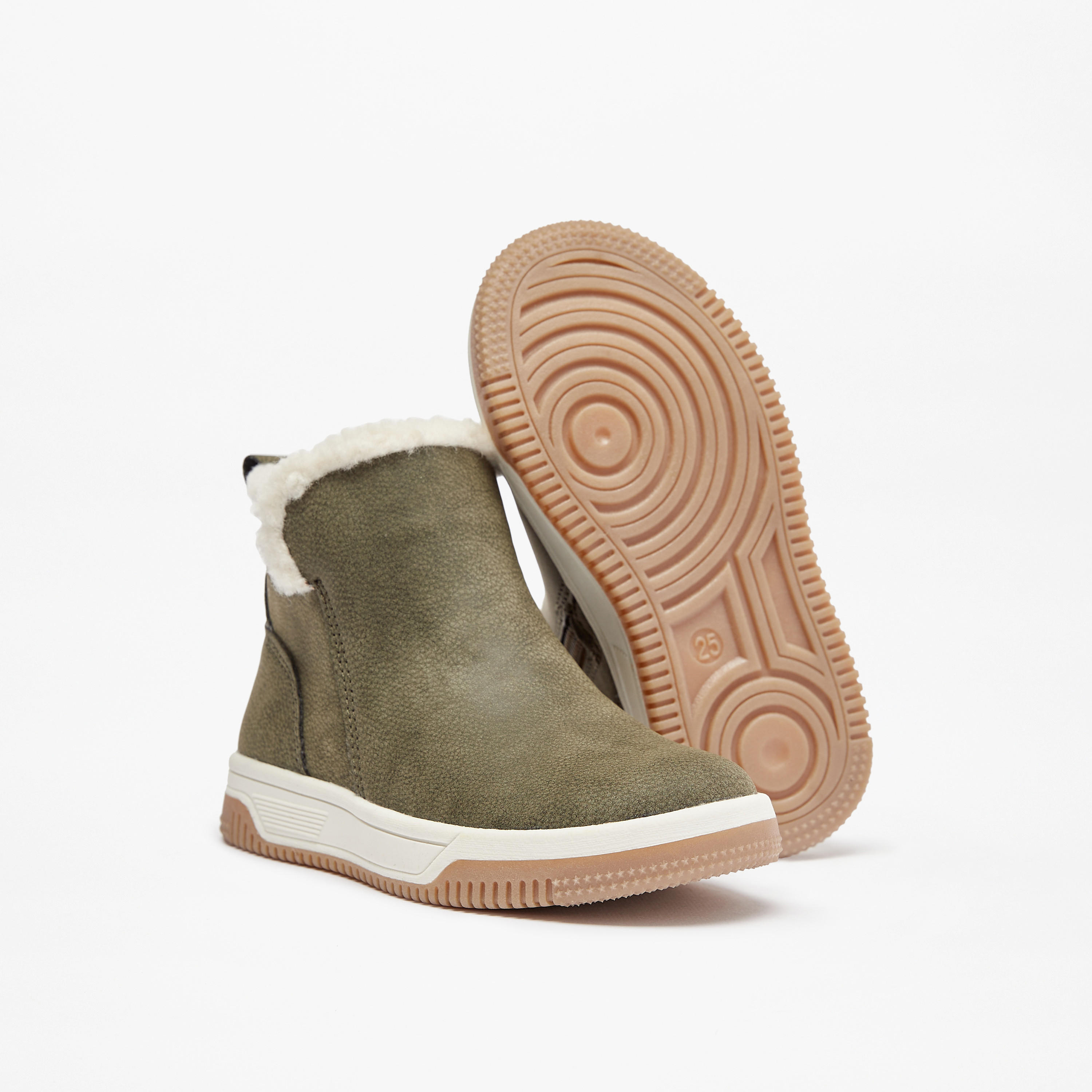Juniors Solid Ankle Length Boots with Zip Closure and Pull Tabs-boys-shoes-boots-image-4