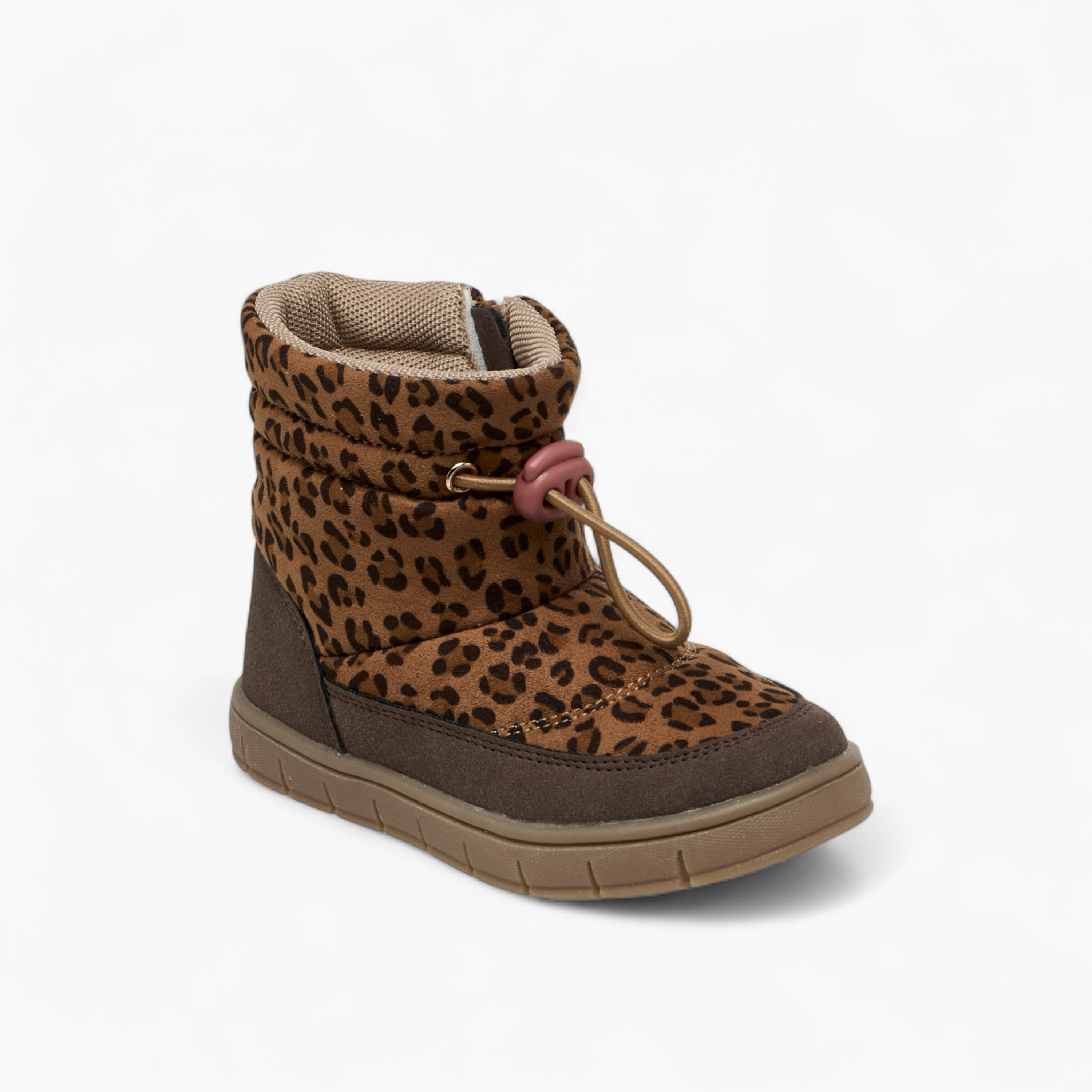 Barefeet Animal Print Ankle Boots with Zip Closure-girls-shoes-boots-image-2