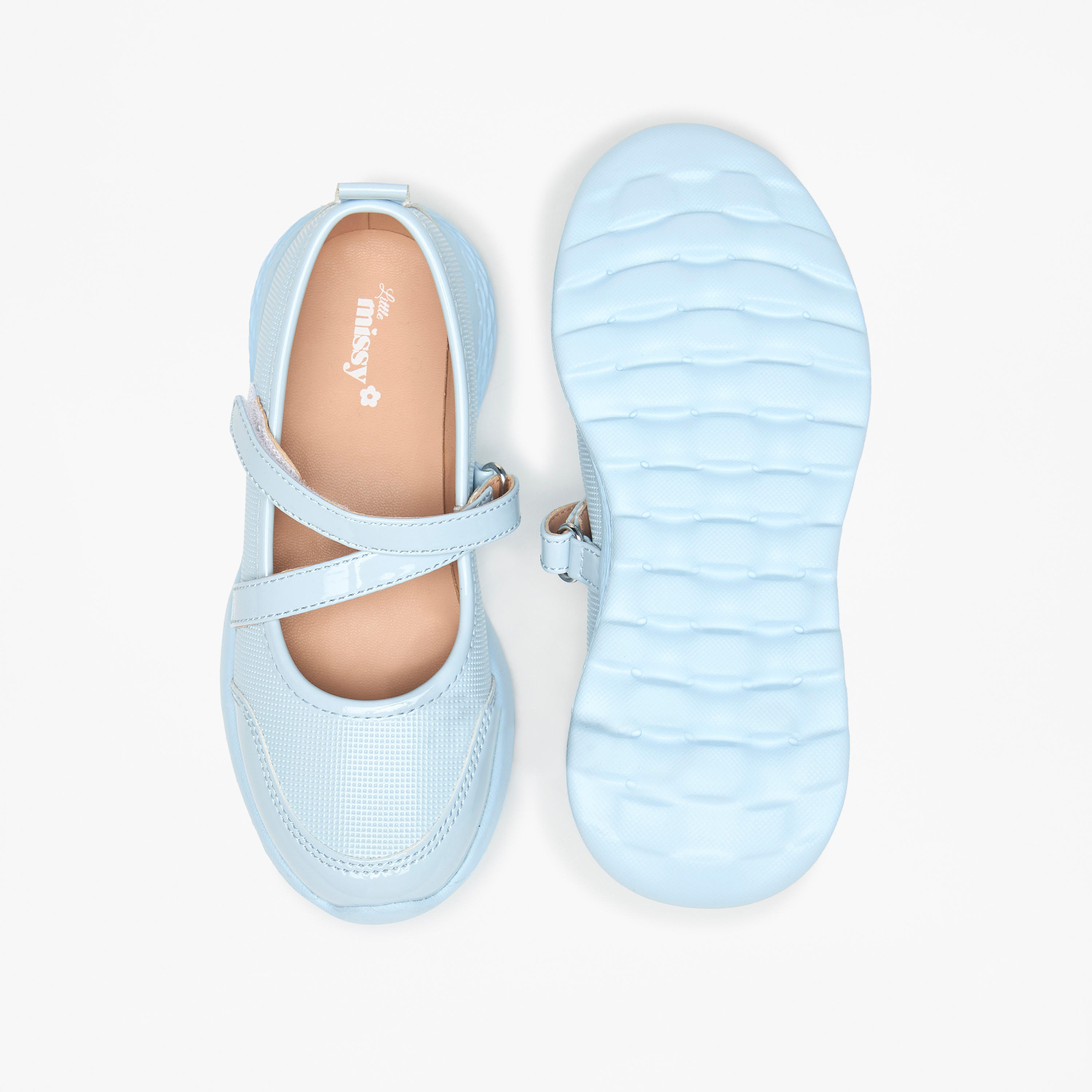 حذاء ماري جين بألواح بشريط إغلاق لاصق من ليتل ميسي-girls-shoes-schoolshoes-image-4