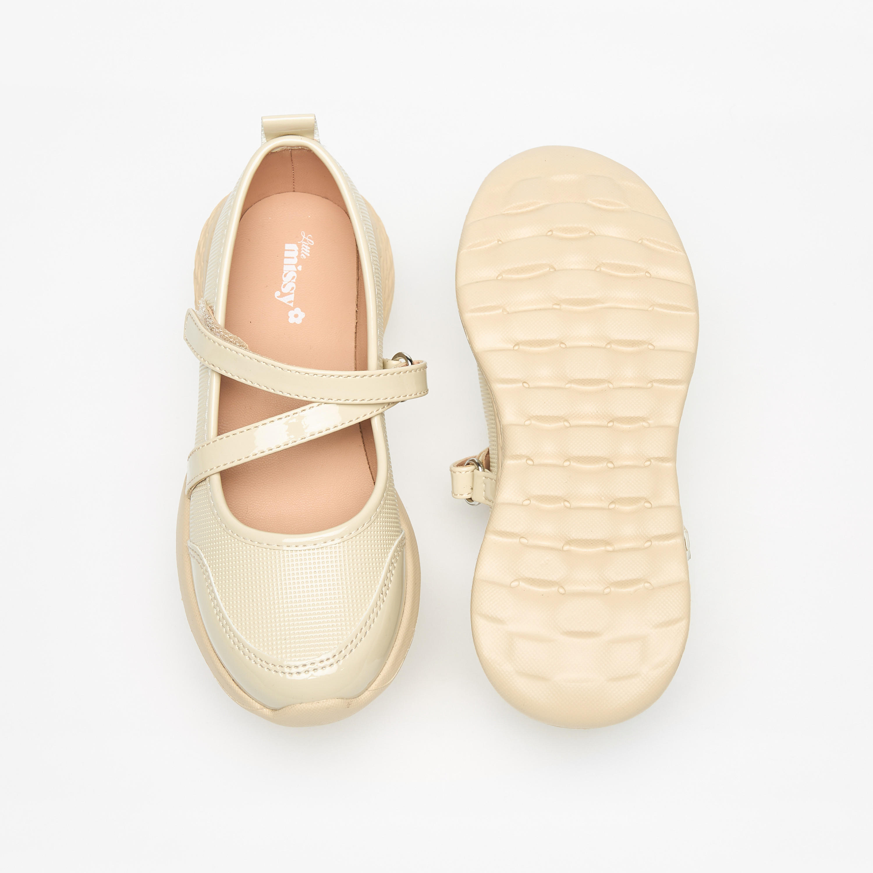 حذاء ماري جين بألواح بشريط إغلاق لاصق من ليتل ميسي-girls-shoes-schoolshoes-image-9