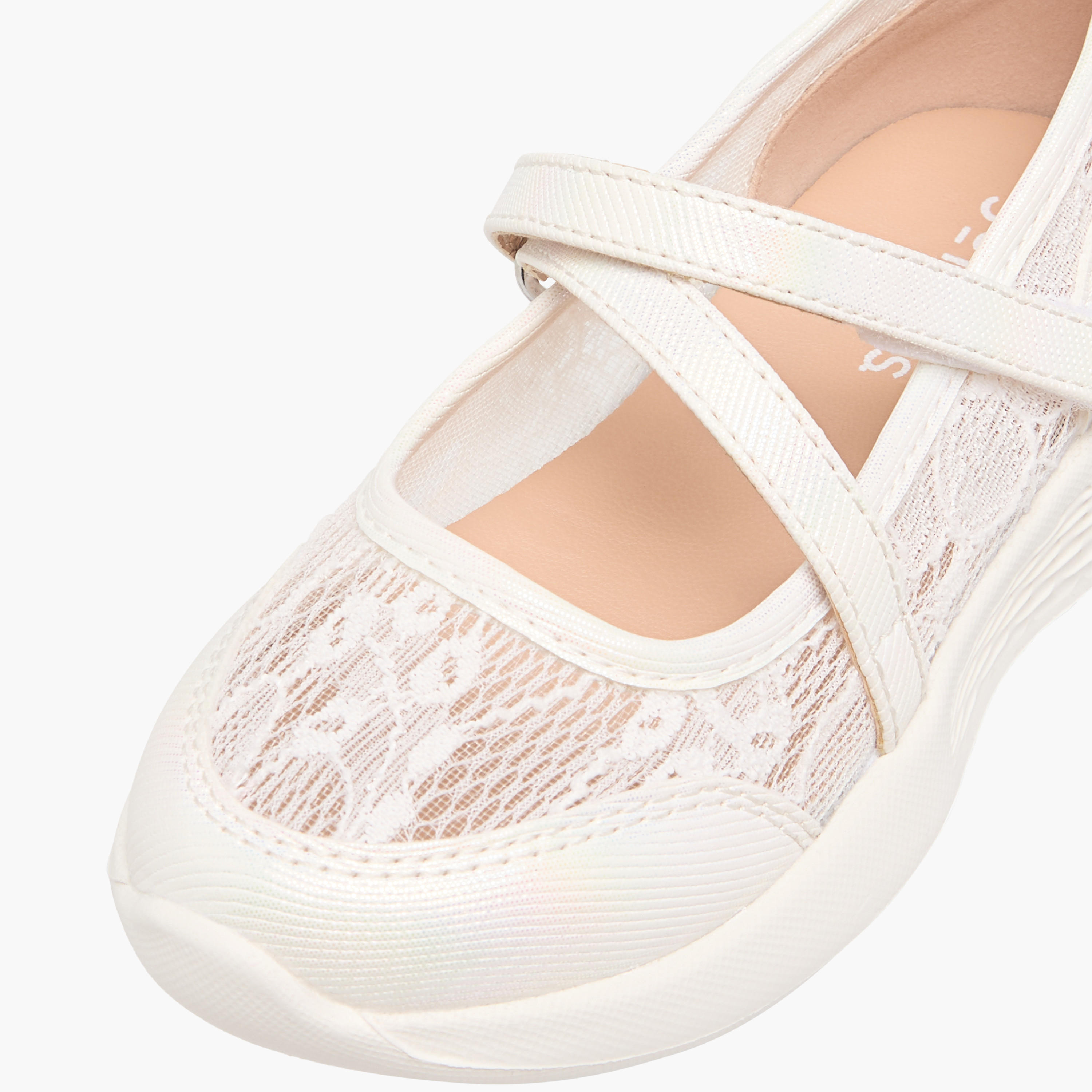 Juniors Lace Detail Mary Jane Shoes with Hook and Loop Closure-girls-shoes-maryjanes-image-5