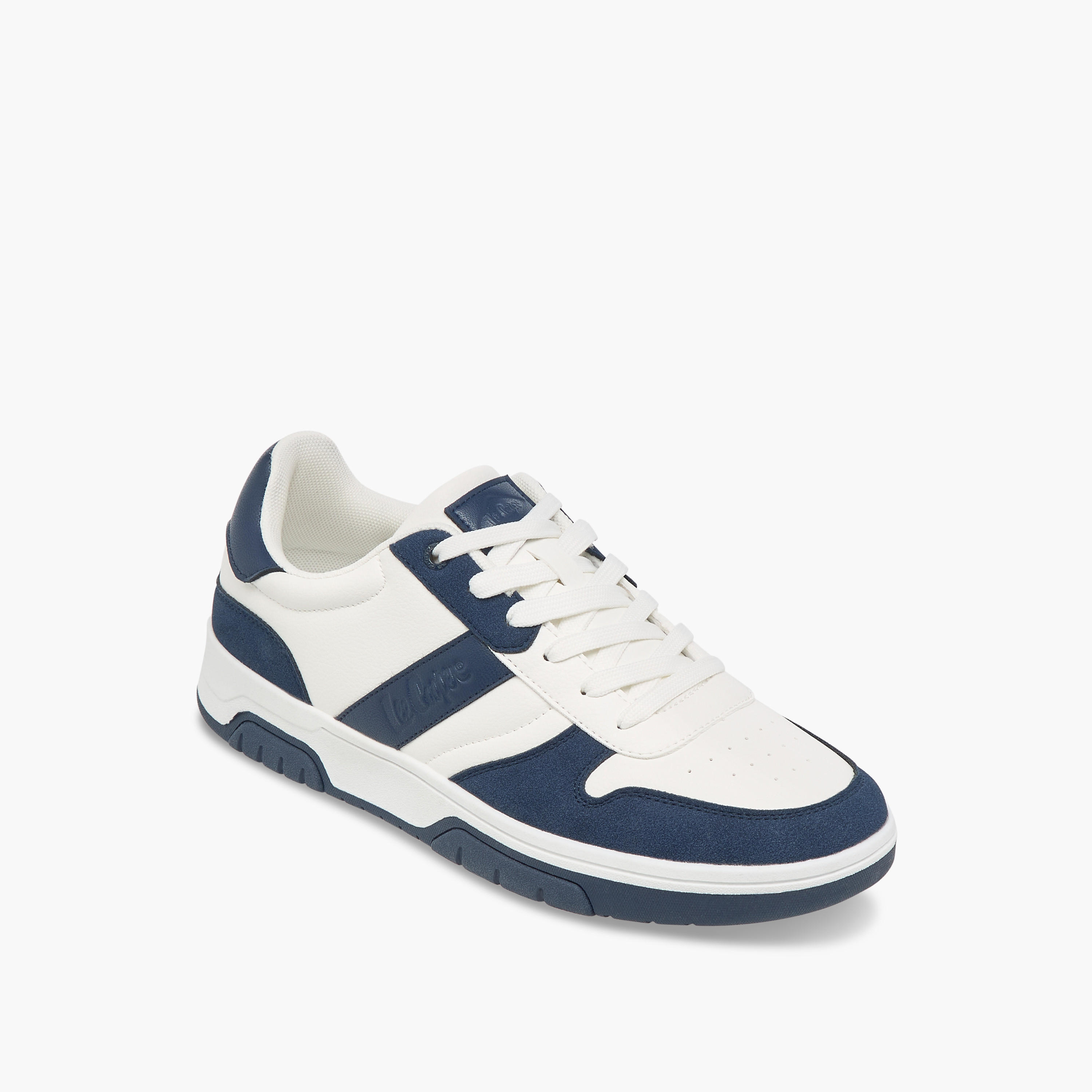 Lee Cooper Men's Panelled Sneakers with Lace-Up Closure-men-shoes-sneakers-image-2