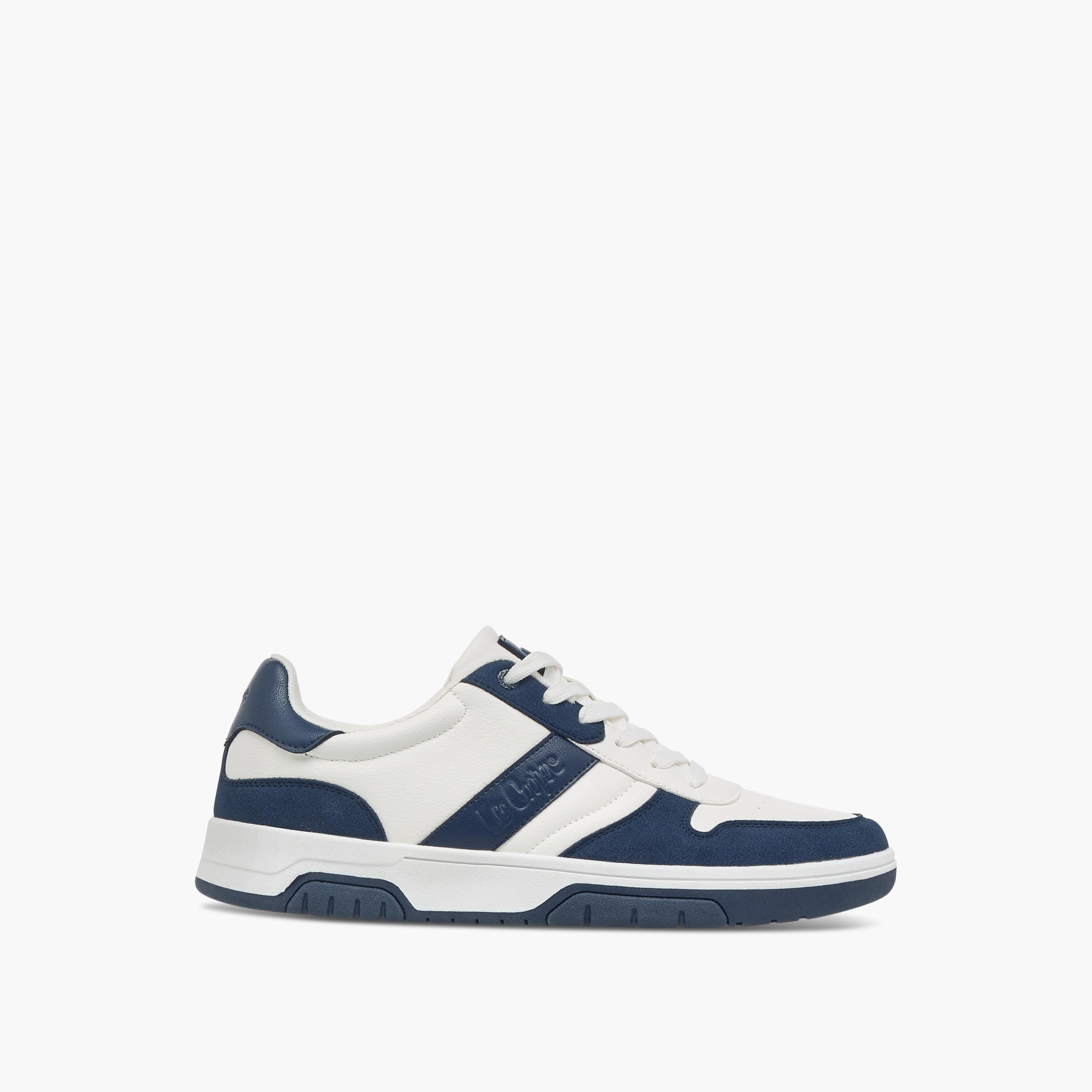 Lee Cooper Men's Panelled Sneakers with Lace-Up Closure-men-shoes-sneakers-image-3