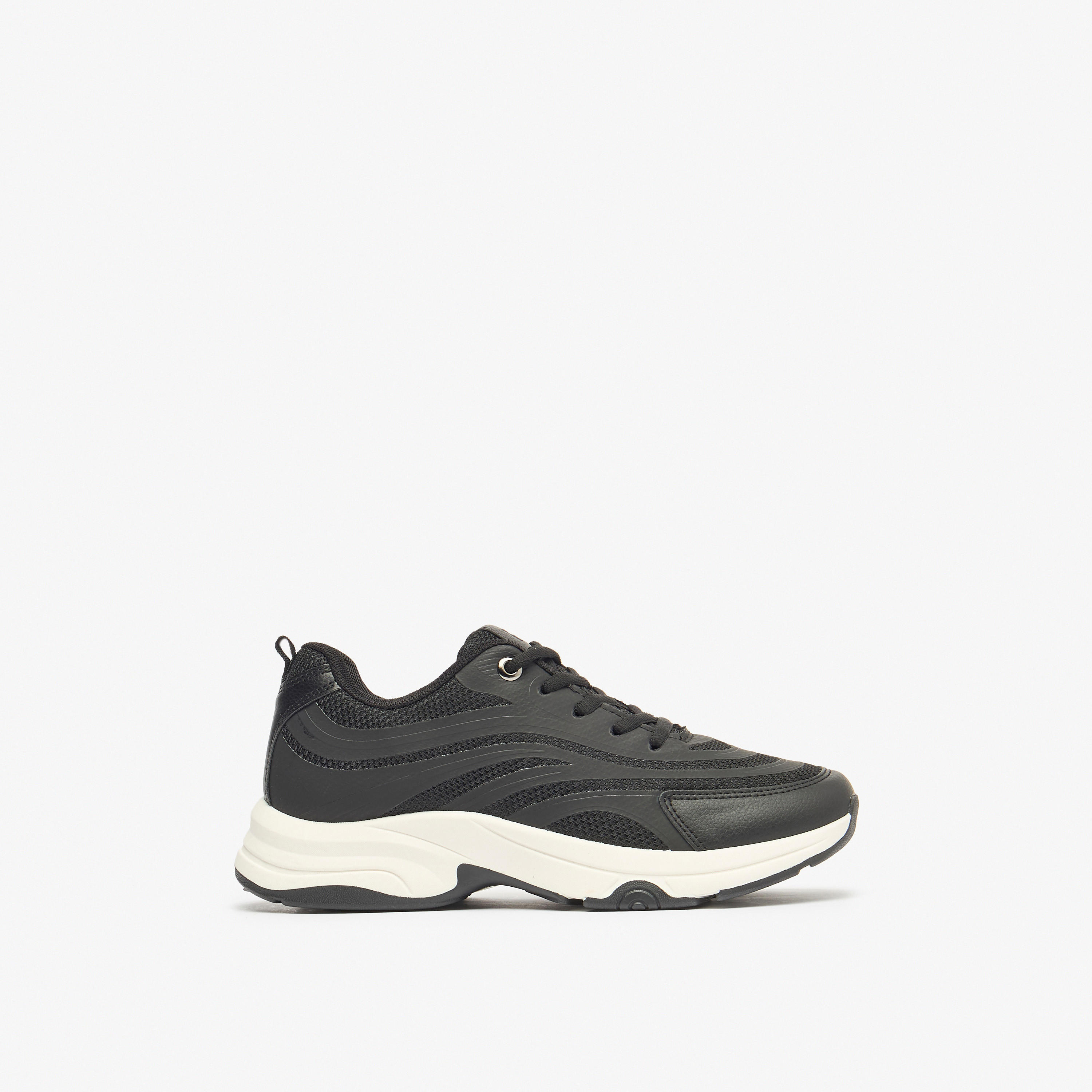 Flora Bella Textured Lace-Up Low Ankle Sneakers-women-shoes-sneakers-image-3