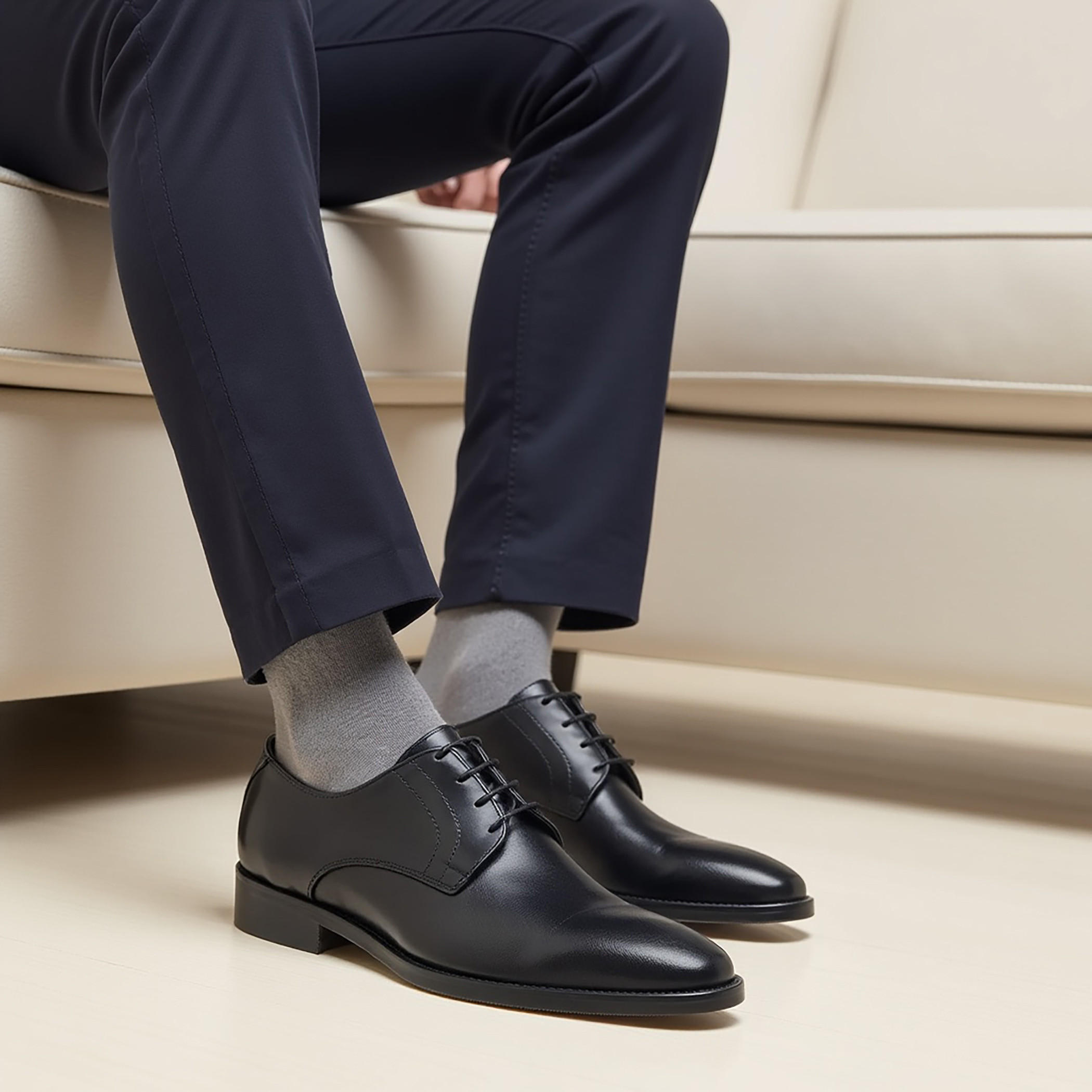 Duchini Men's Solid Lace-Up Derby Shoes-men-shoes-formalshoes-image-4