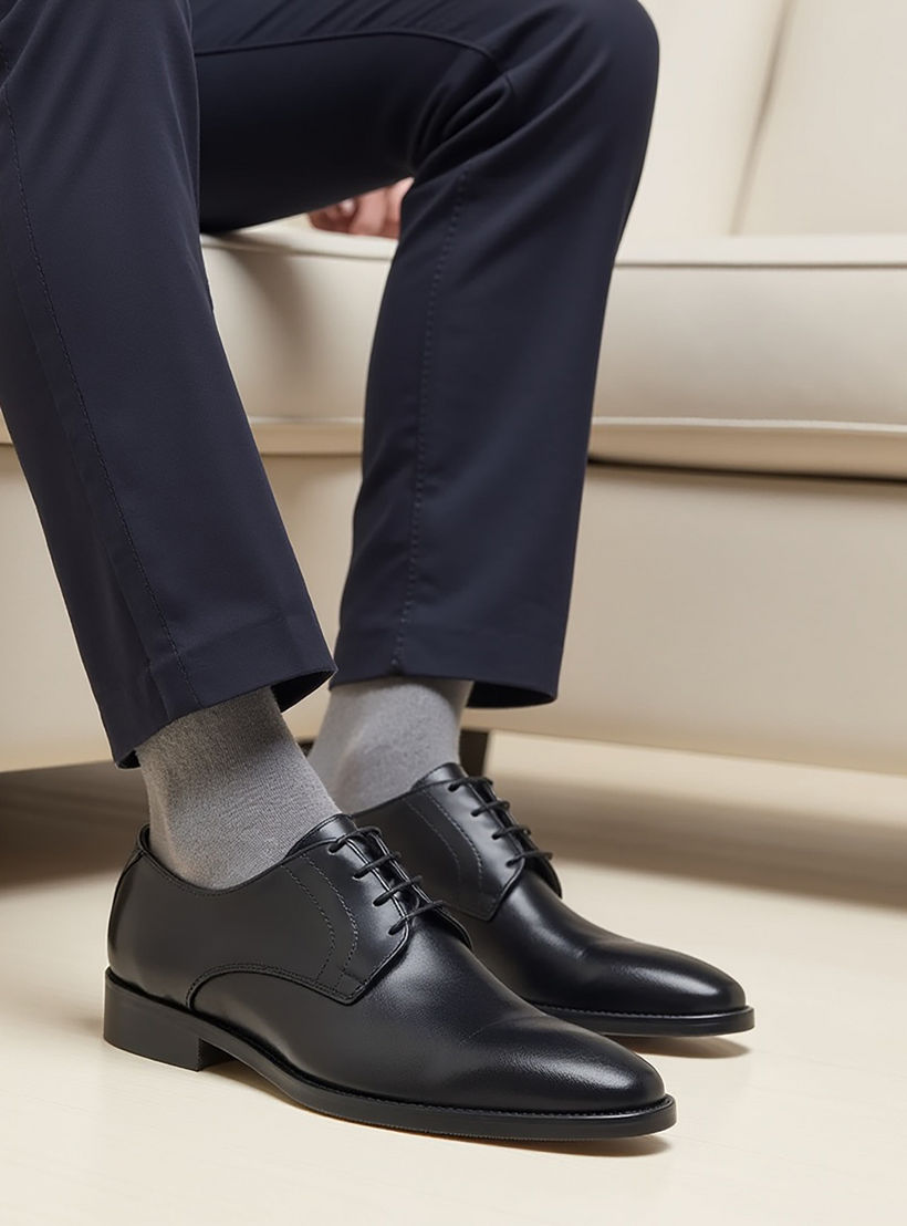 Duchini Men's Solid Lace-Up Derby Shoes-men-shoes-formalshoes-image-4
