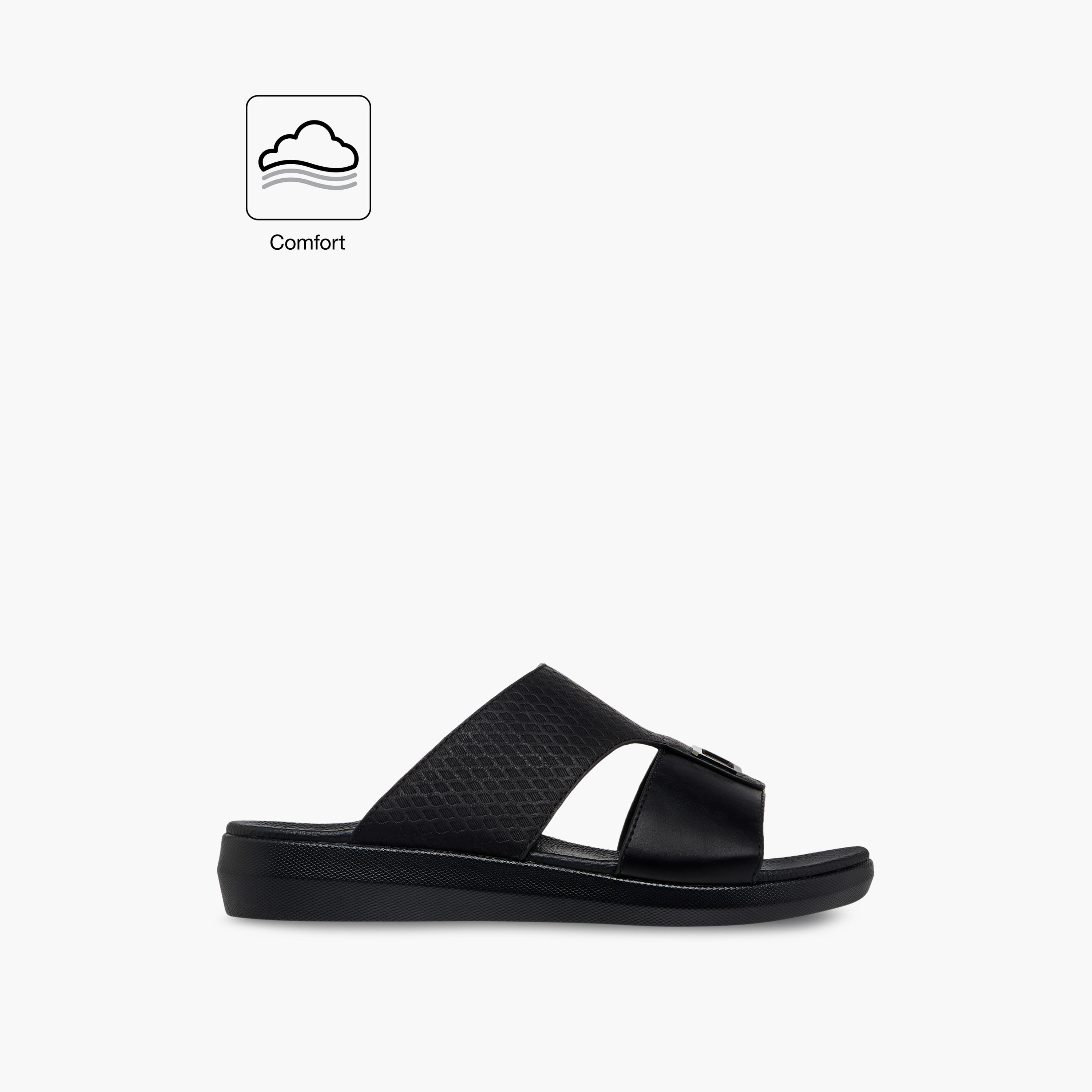 LBL by Shoexpress Textured Slip-On Comfort Sandals with Metallic Detail-men-shoes-sandals-image-2