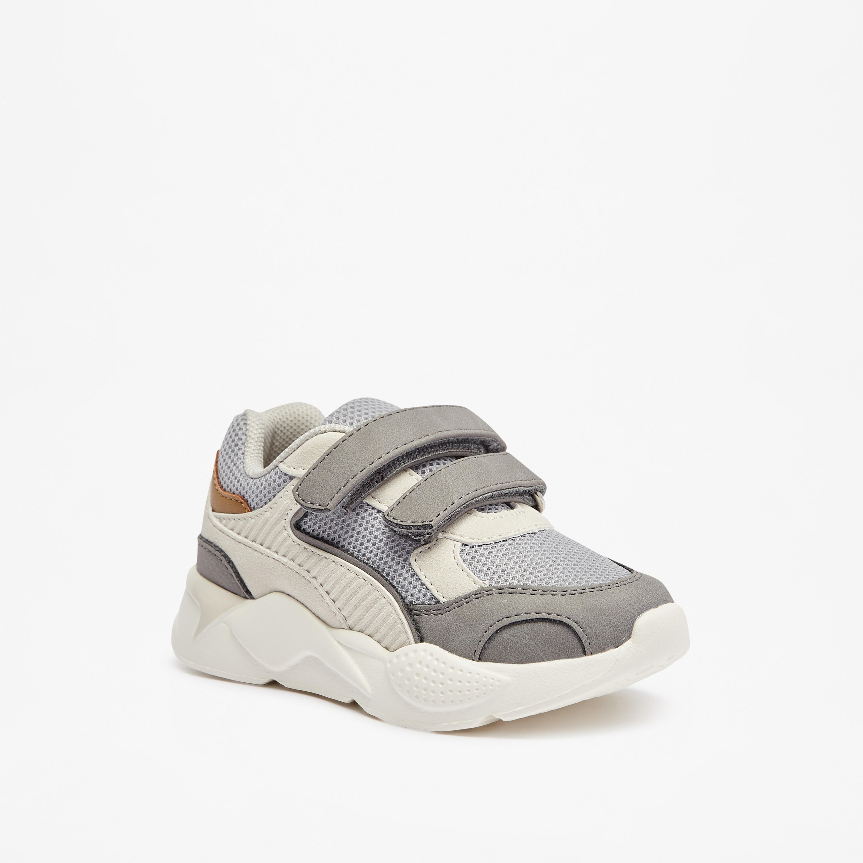 Barefeet Panelled Sneakers with Hook and Loop Closure-boys-shoes-sneakers-image-1