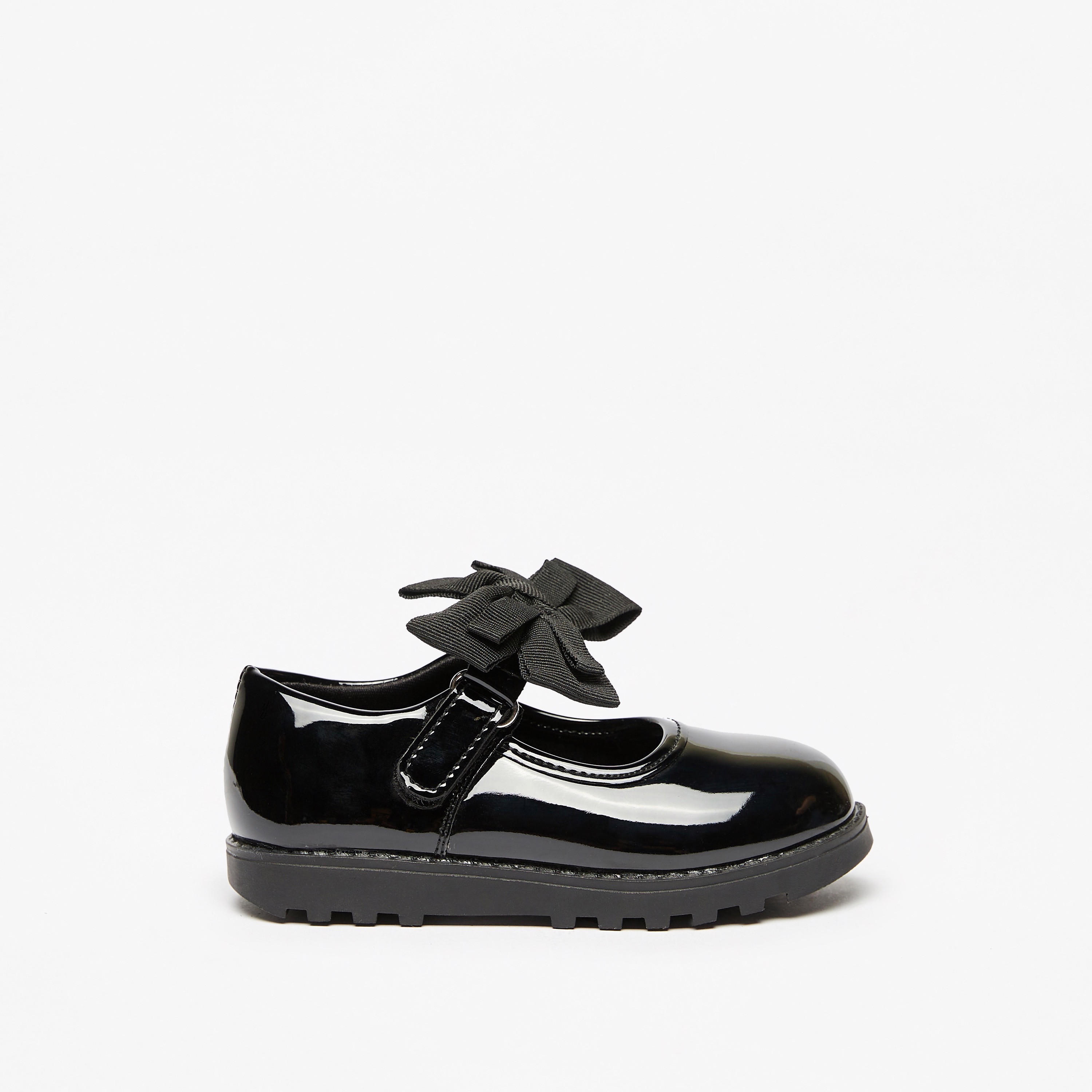 Juniors Solid Mary Jane Shoes with Bow Accent-girls-shoes-schoolshoes-image-1