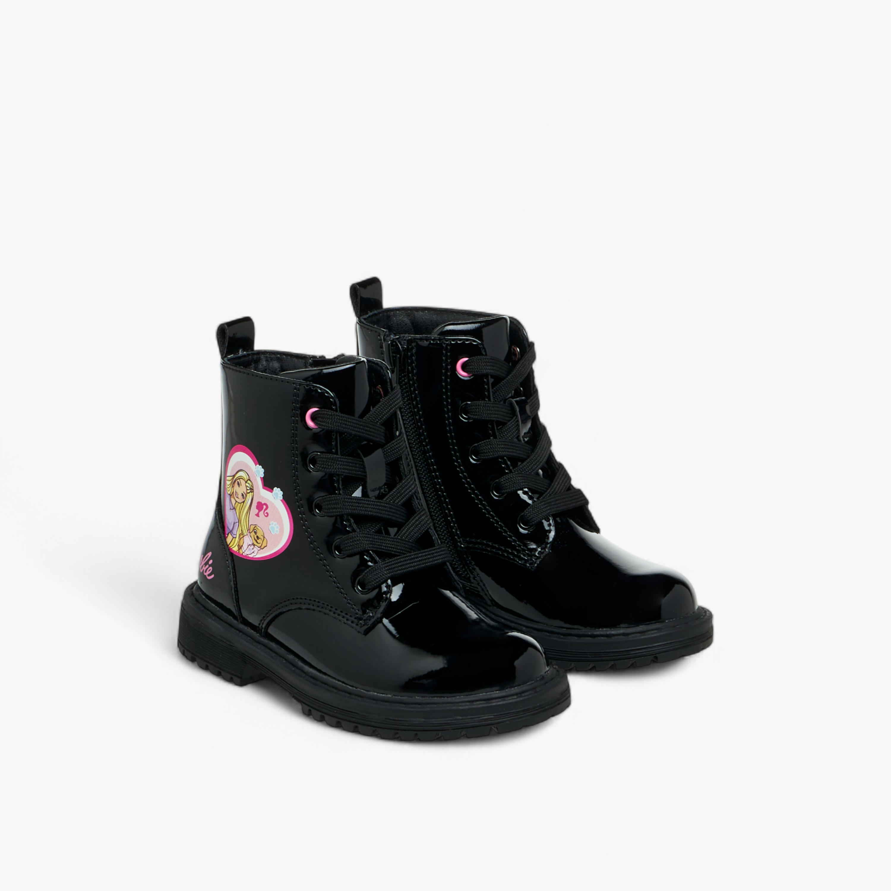 بوت بطول الكاحل وبسحاب إغلاق وطبعات باربي-girls-shoes-boots-image-6