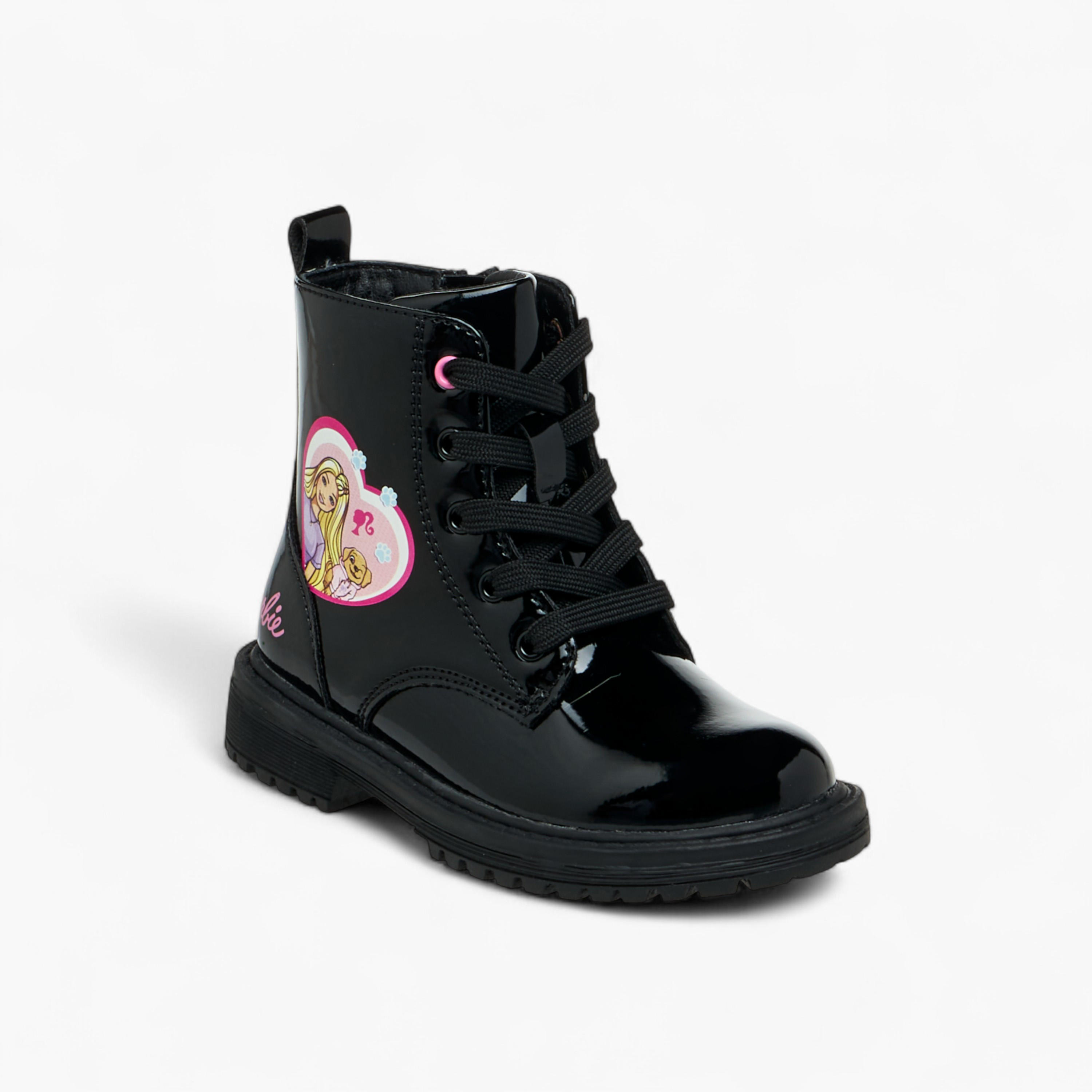 بوت بطول الكاحل وبسحاب إغلاق وطبعات باربي-girls-shoes-boots-image-5