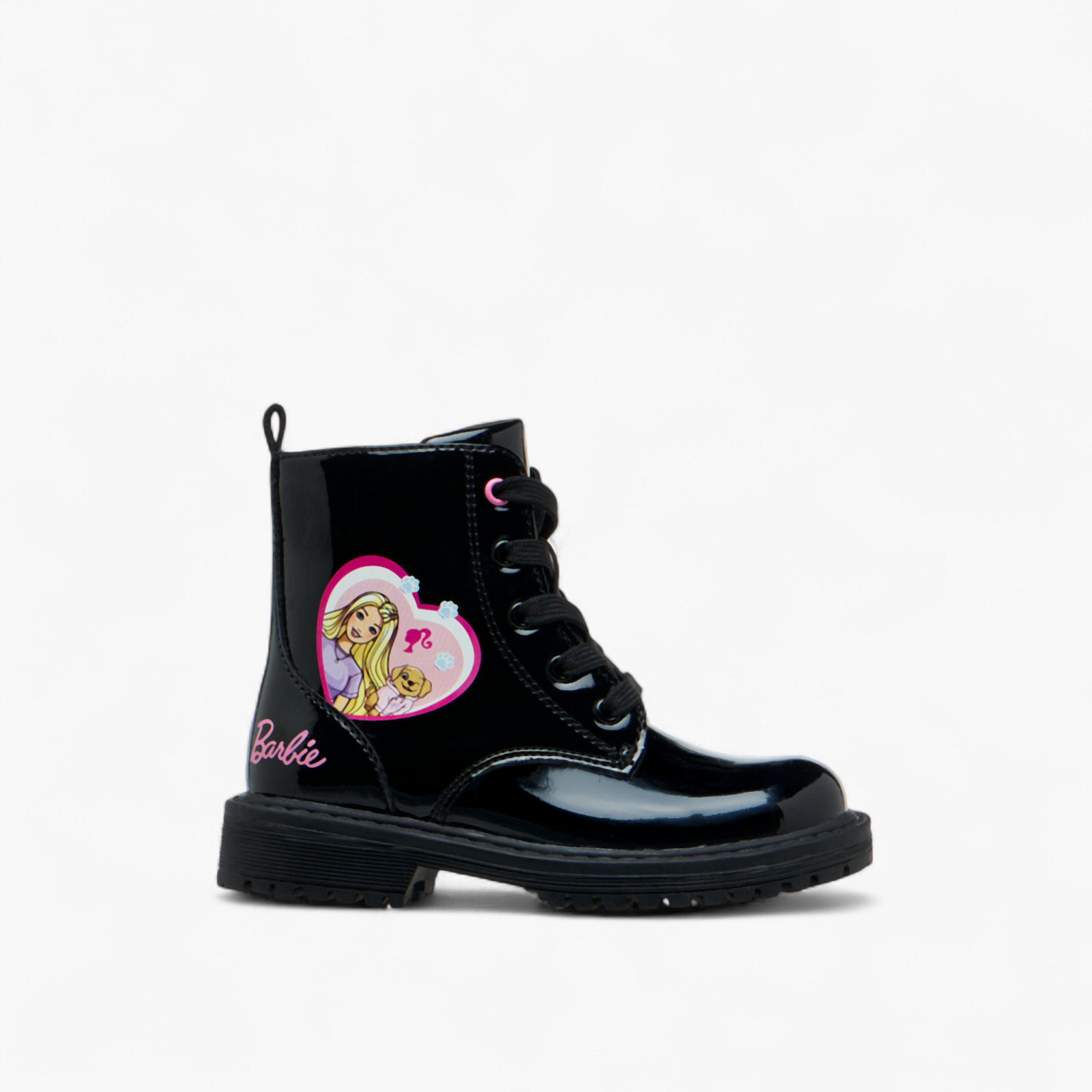 بوت بطول الكاحل وبسحاب إغلاق وطبعات باربي-girls-shoes-boots-image-4