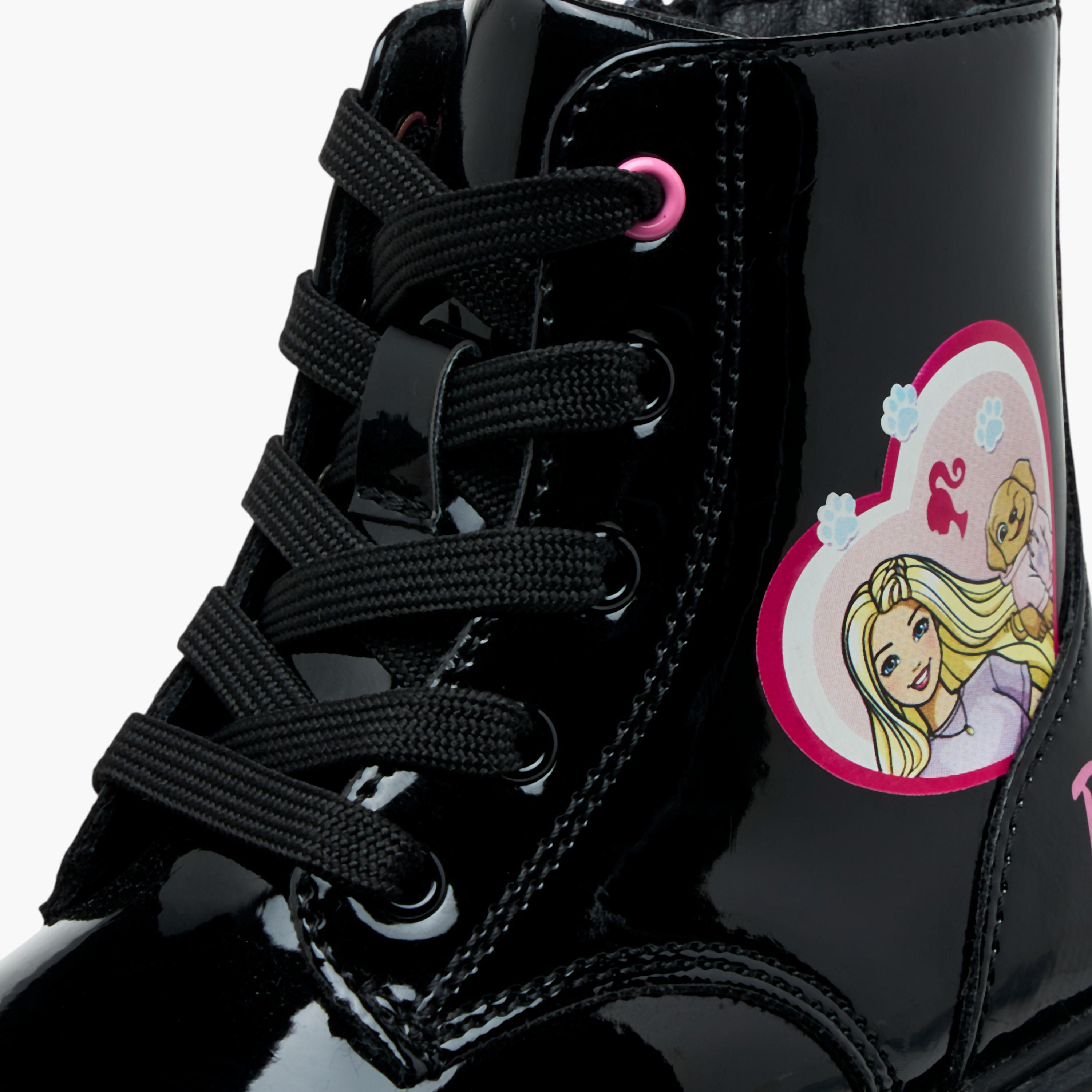 بوت بطول الكاحل وبسحاب إغلاق وطبعات باربي-girls-shoes-boots-image-3