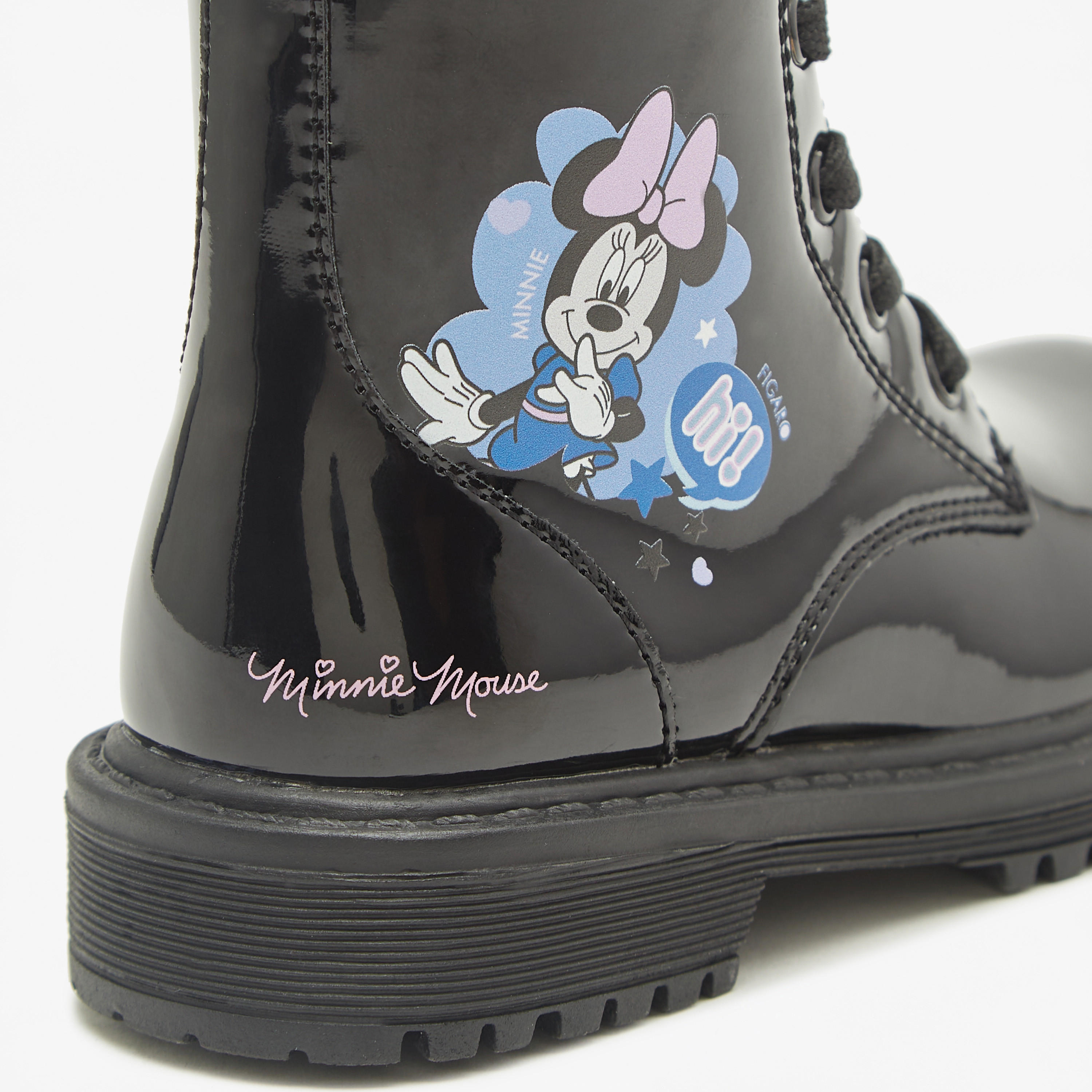 بوت بطول الكاحل ورباط إغلاق وطبعات ميني ماوس من ديزني-girls-shoes-boots-image-5