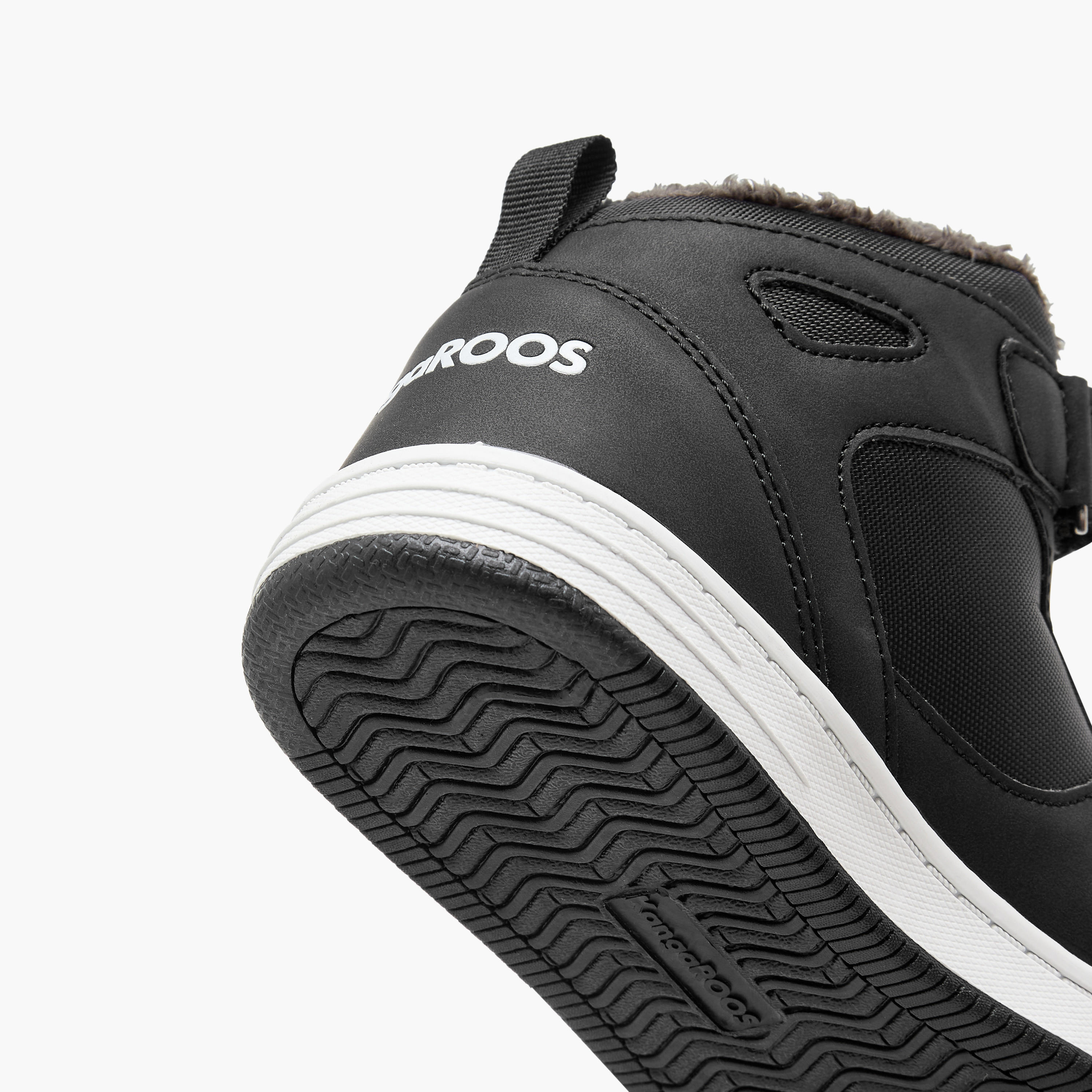 KangaROOS Boys' Panelled High Top Sneakers with Hook and Loop Closure-boys-shoes-sneakers-image-5